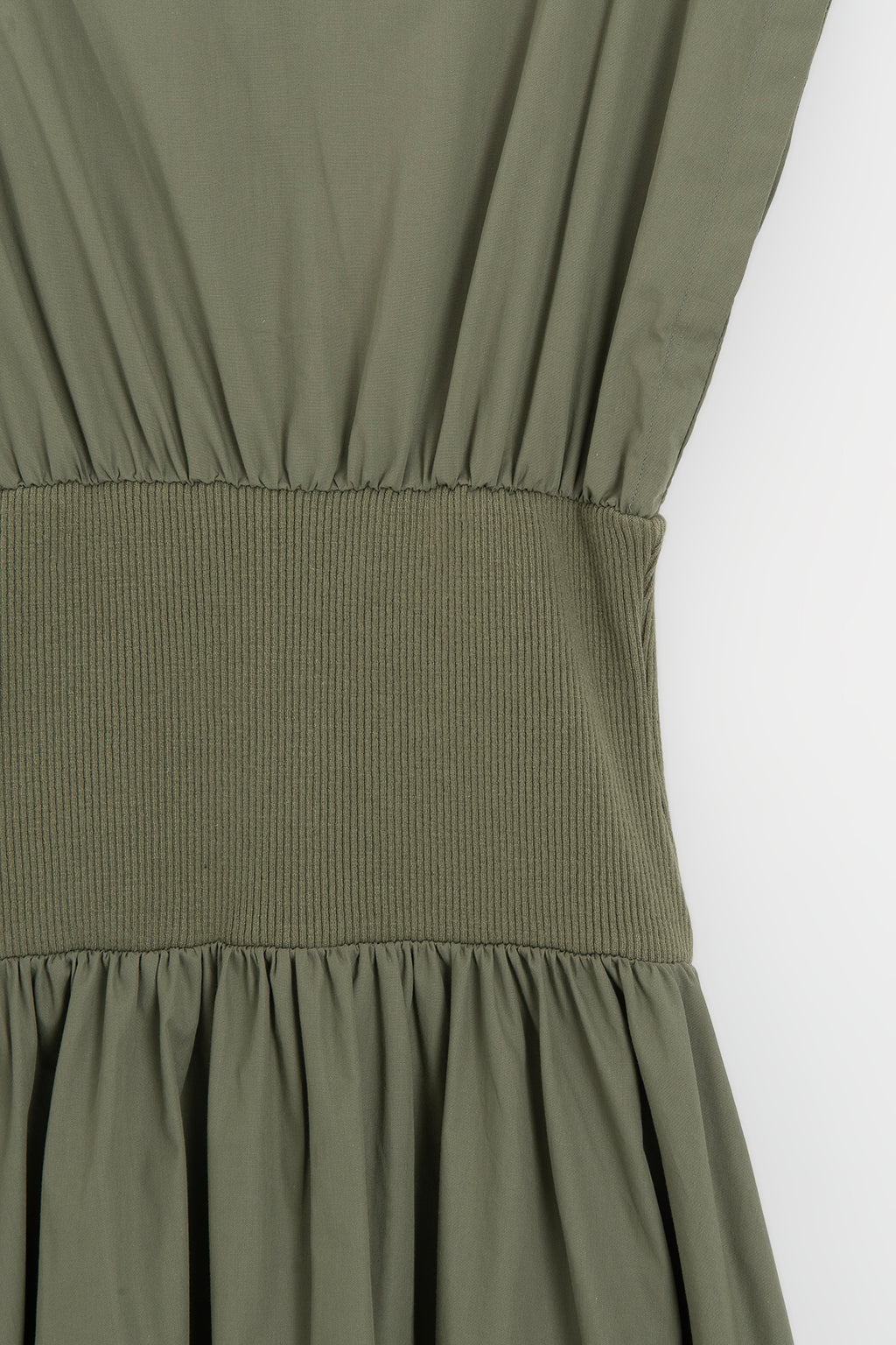 Boat Neck 100% Cotton Ruffled Midi Dress