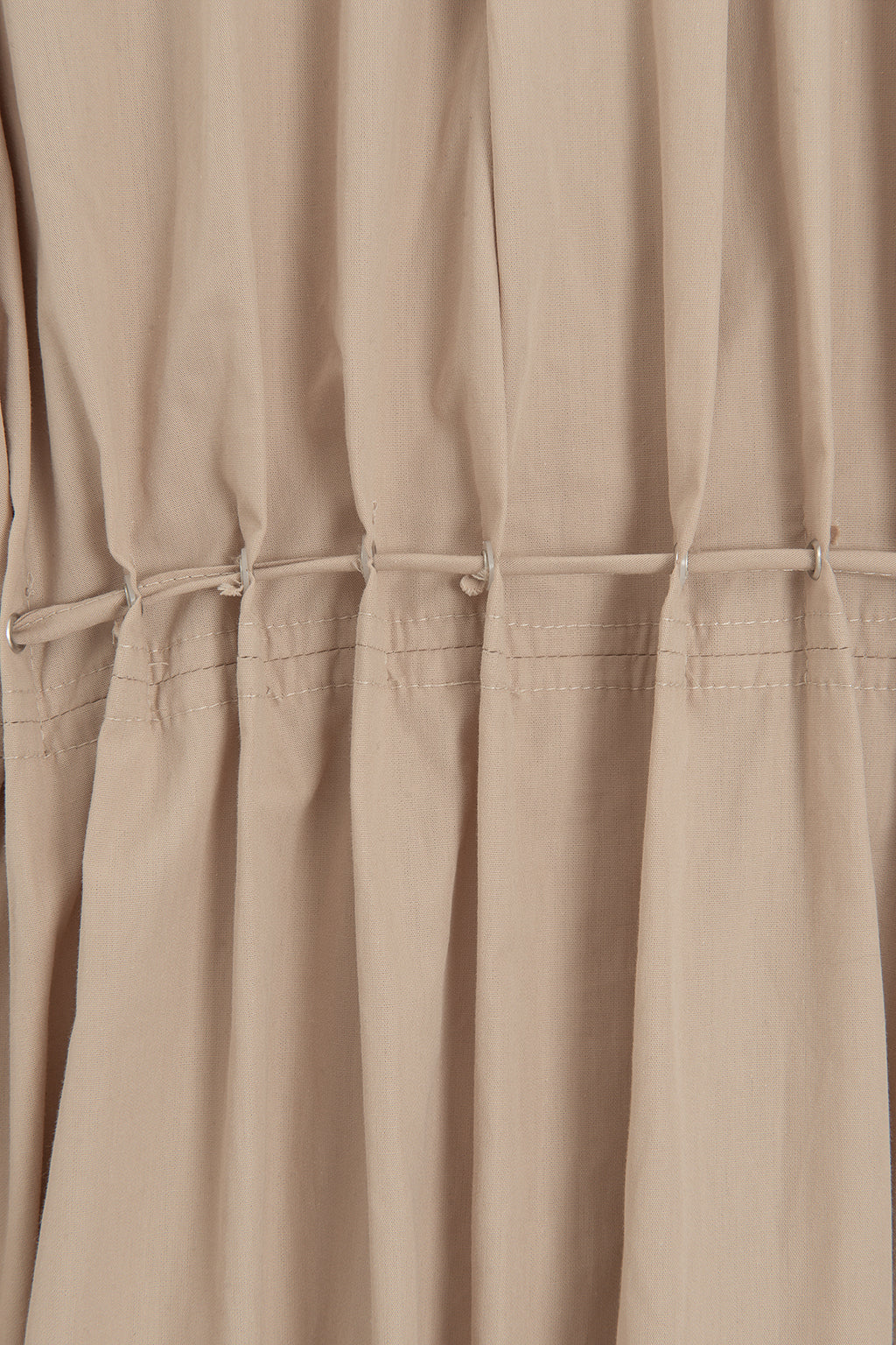 %100 Cotton Kordon Detaylı Midi Gömlek Elbise