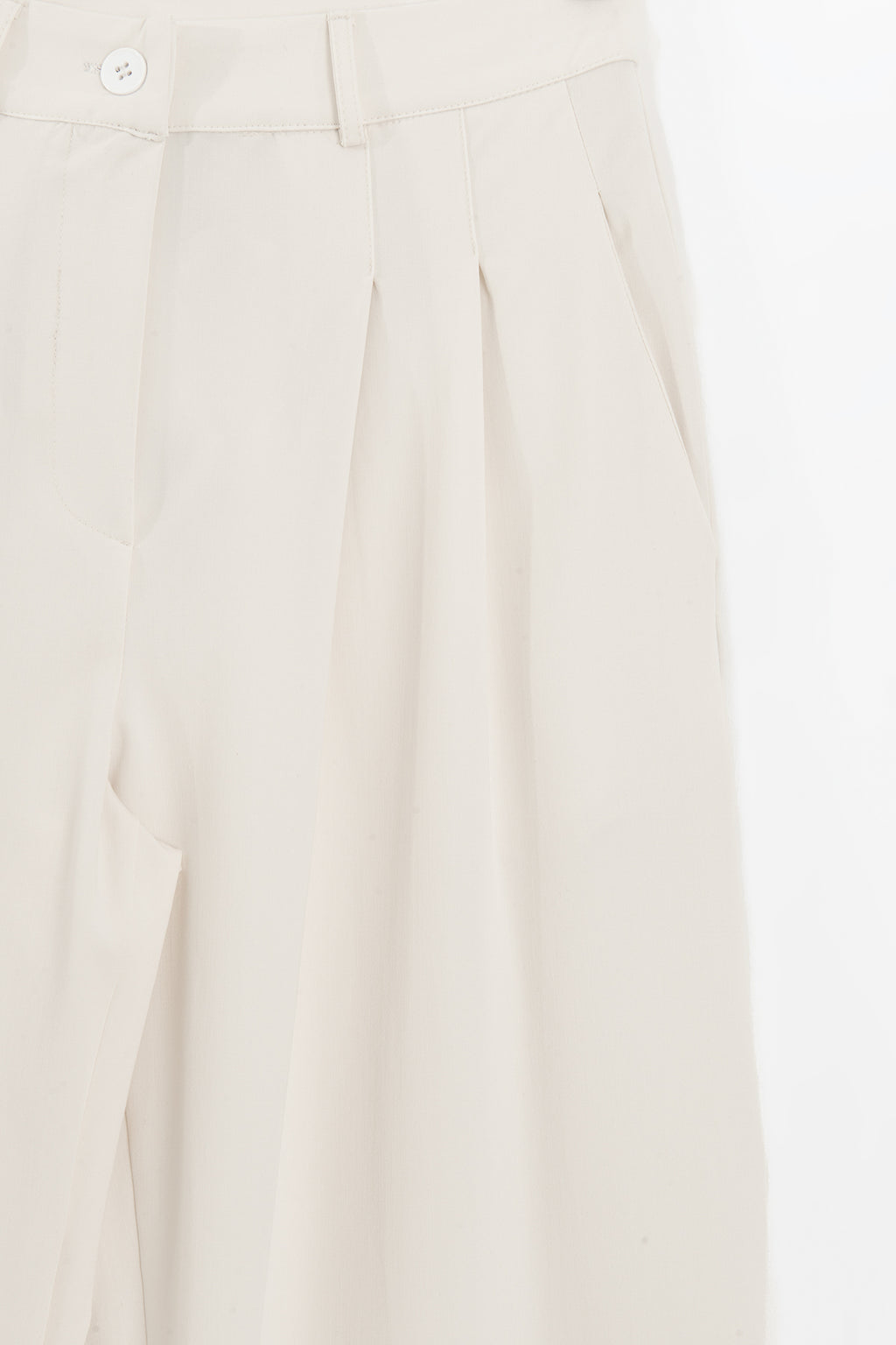 Double Pleated Wide-Leg Trousers