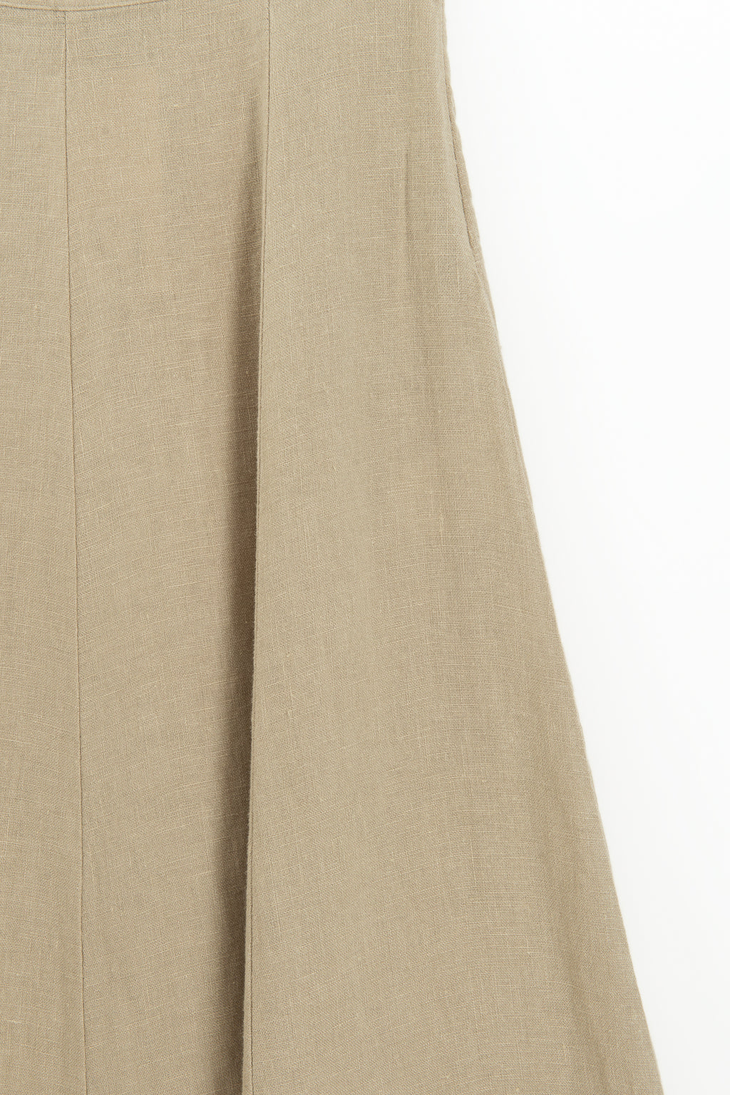 100% Linen Ruffled Washed Midi Skirt
