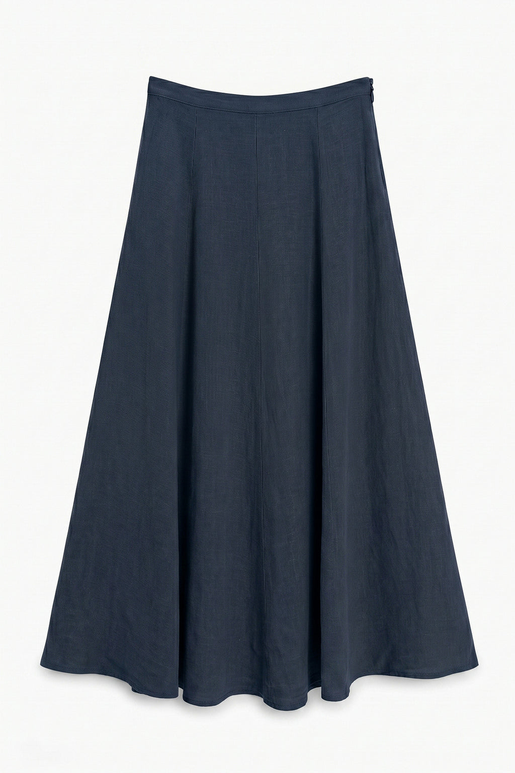 100% Linen Ruffled Washed Midi Skirt