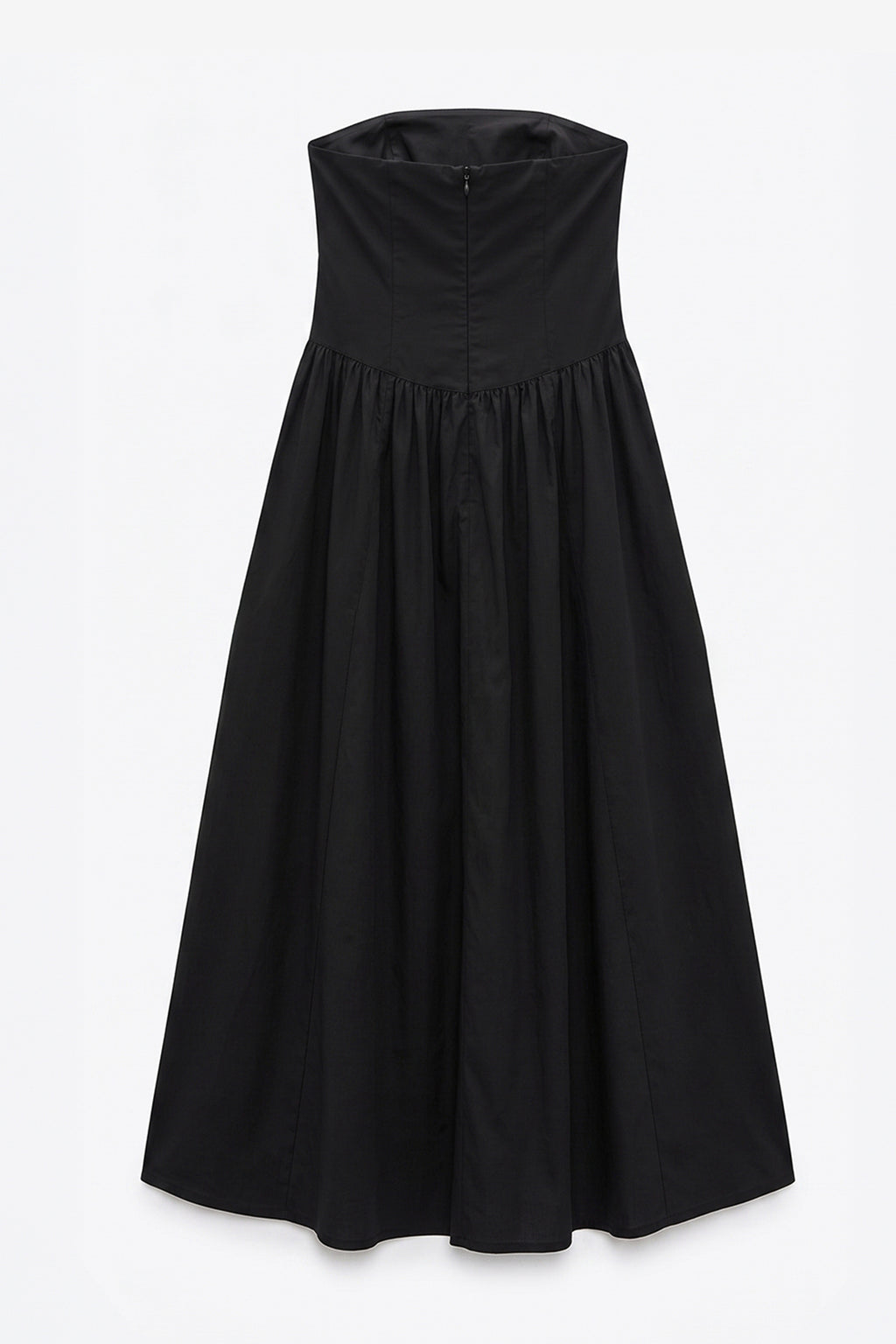 %100 Cotton Straplez Midi Elbise