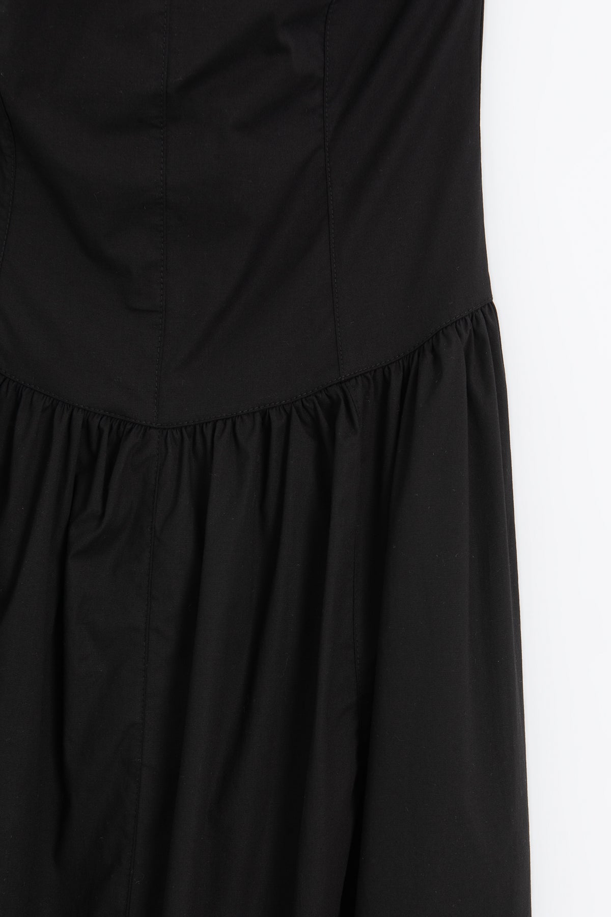 %100 Cotton Straplez Midi Elbise