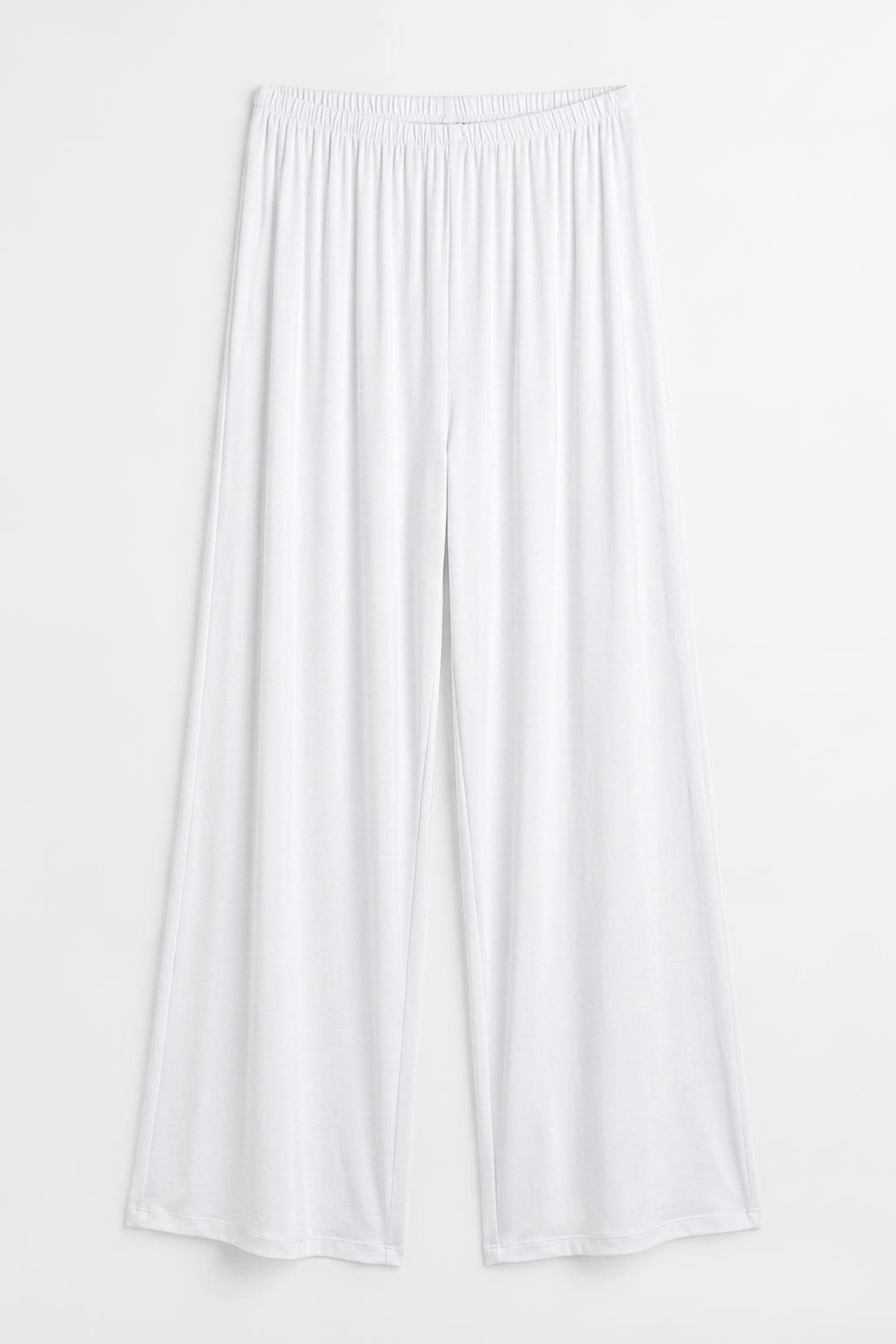 Wide-leg trousers with elastic waistband