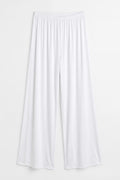 Wide-leg trousers with elastic waistband