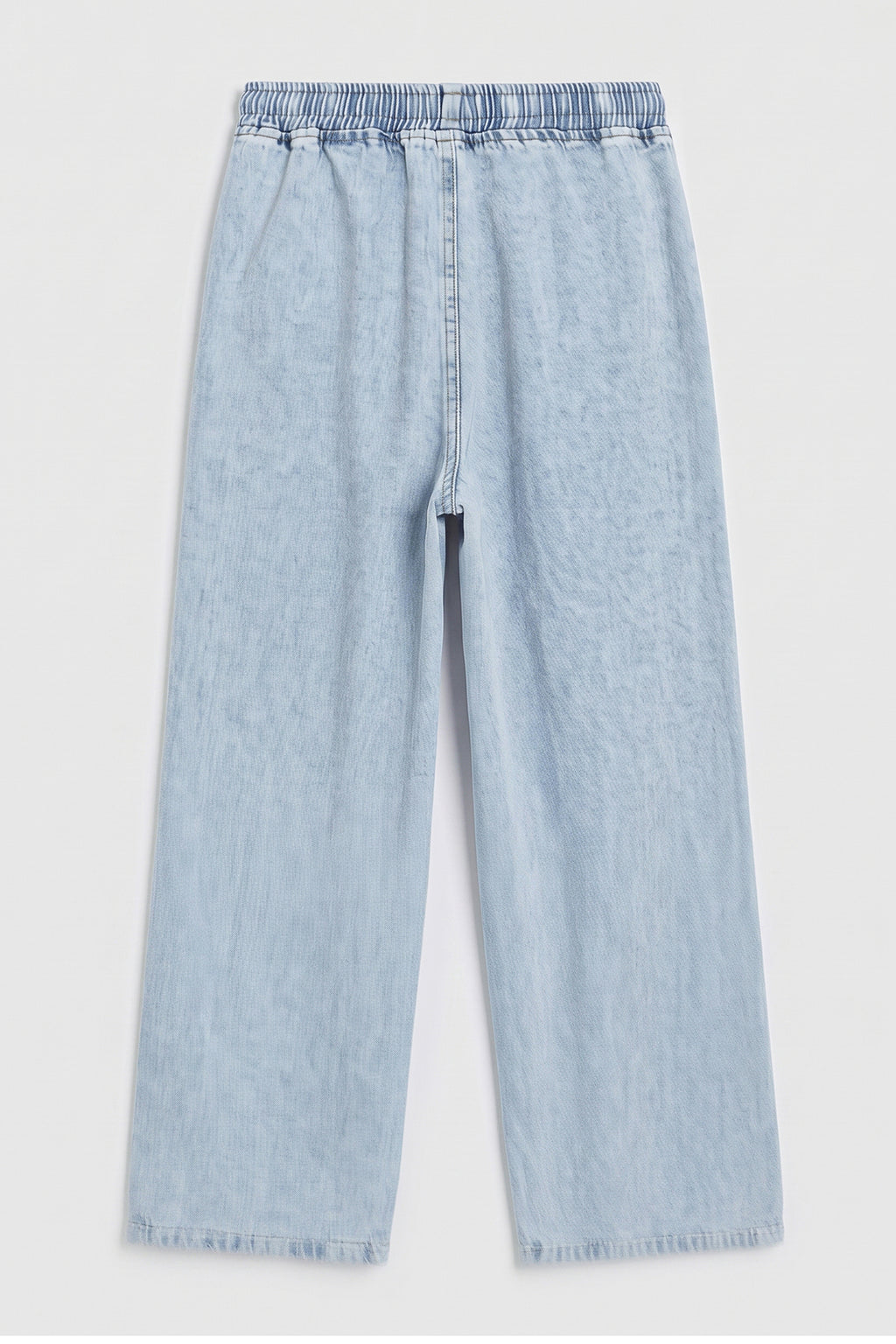 Straight Cut Denim Loose Trousers