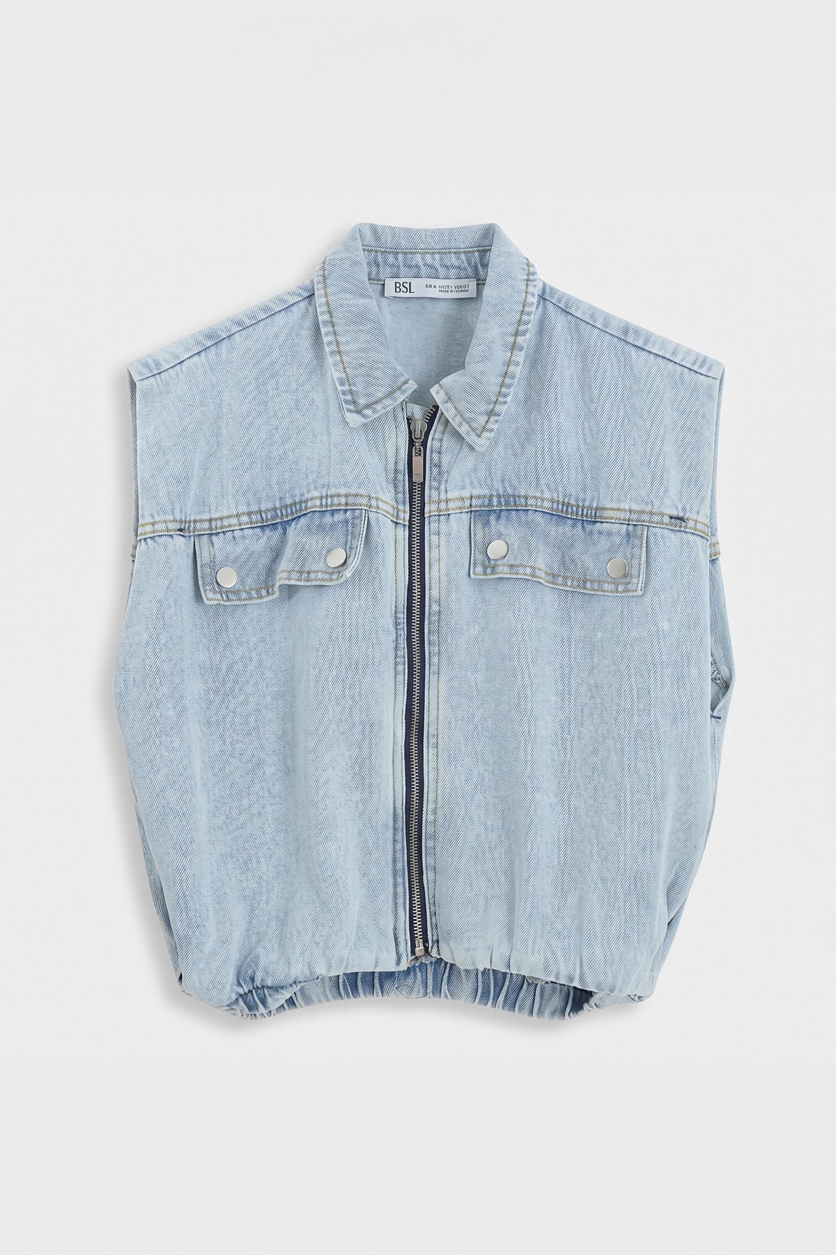 Denim Cepli Balon Yelek