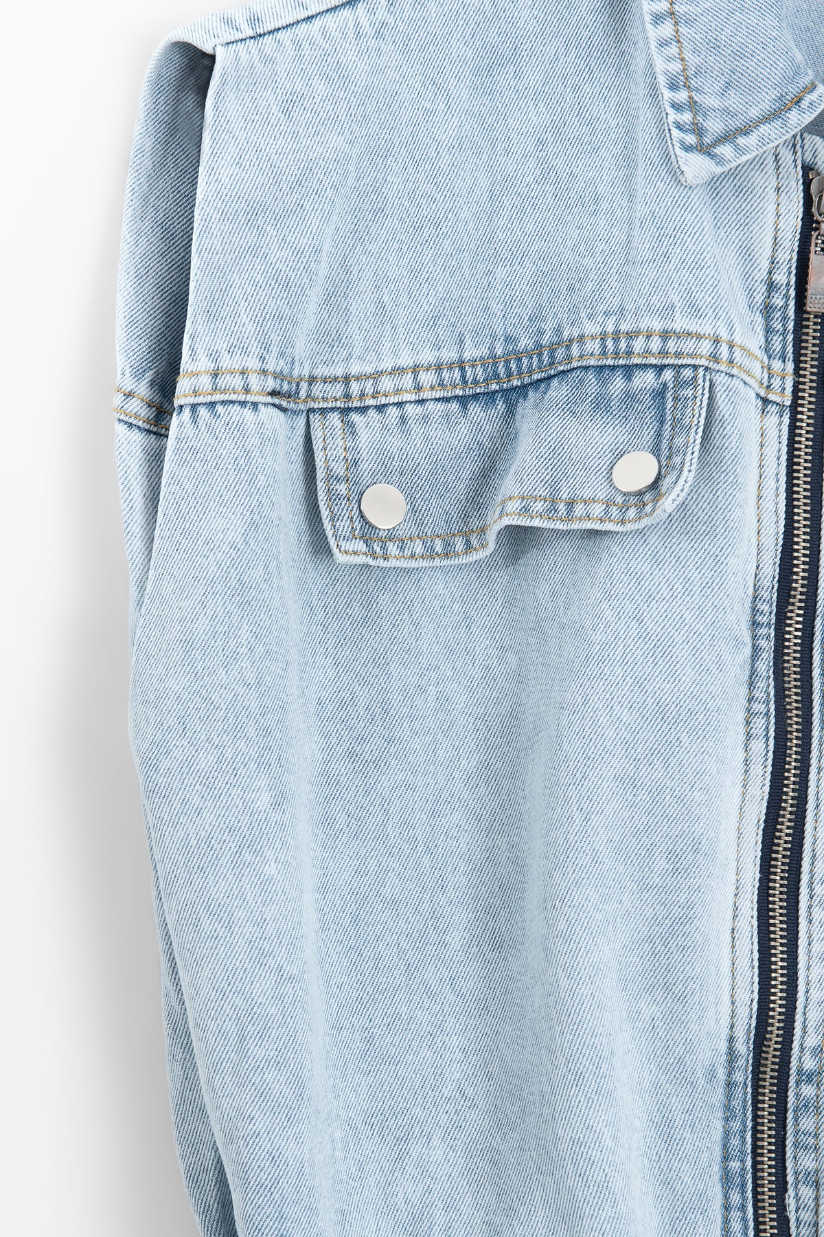Denim Cepli Balon Yelek