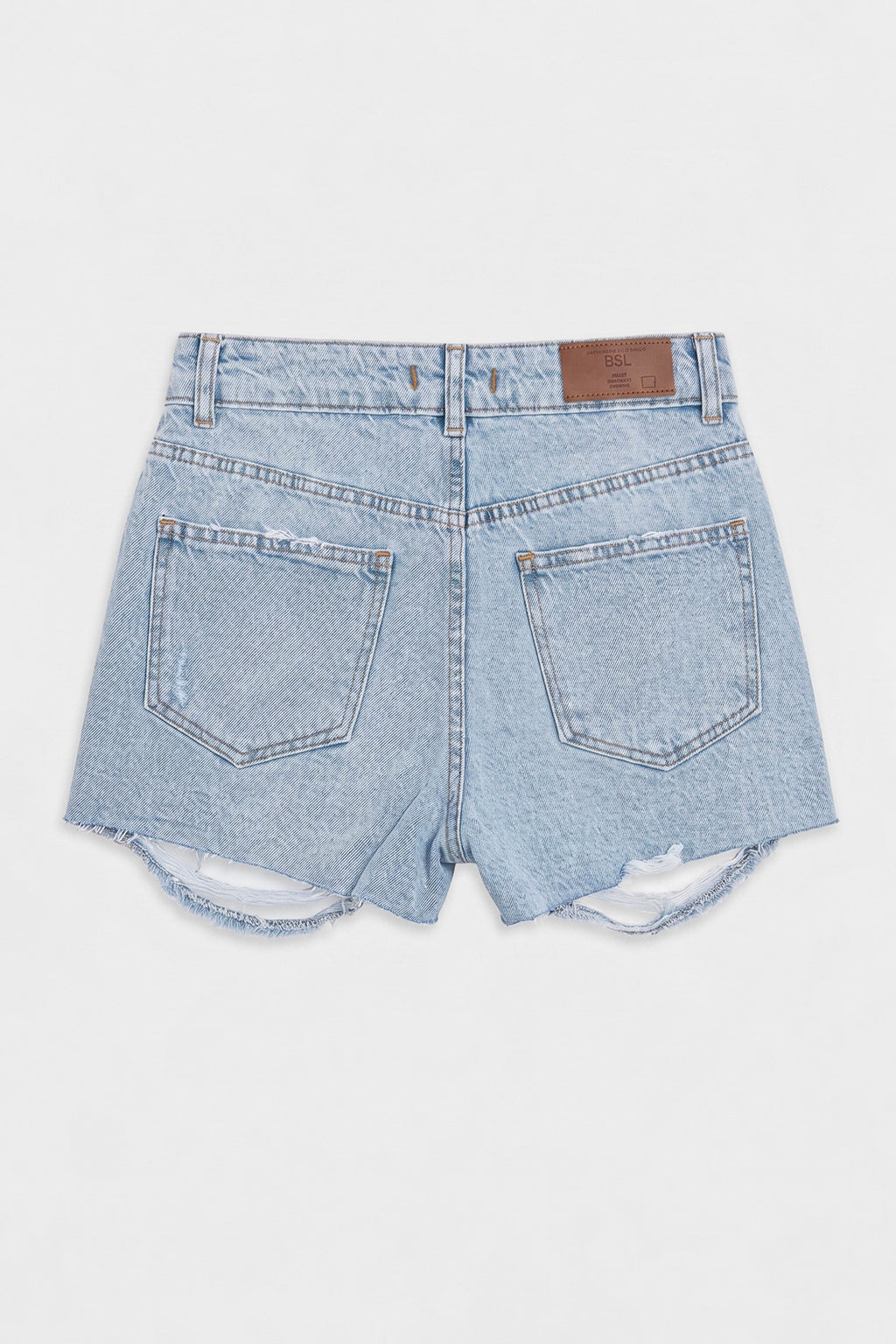 Yıpratmalı Mini Denim Şort