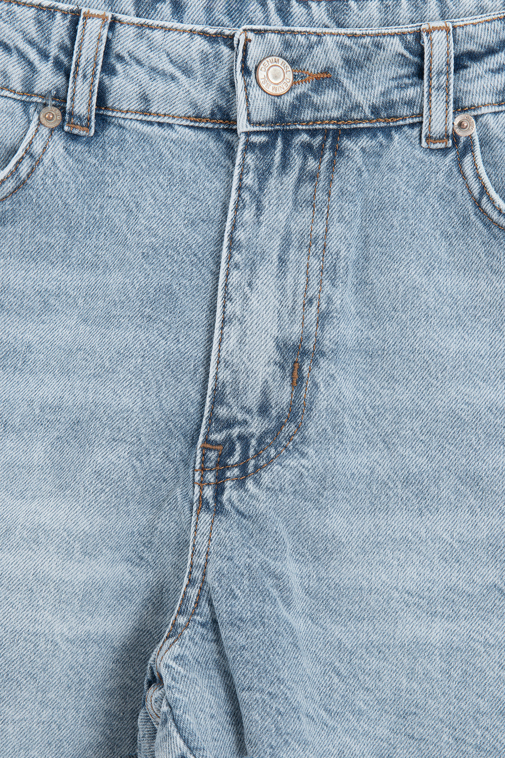 Yıpratmalı Mini Denim Şort
