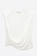Sleeveless Blouse with V-Neck