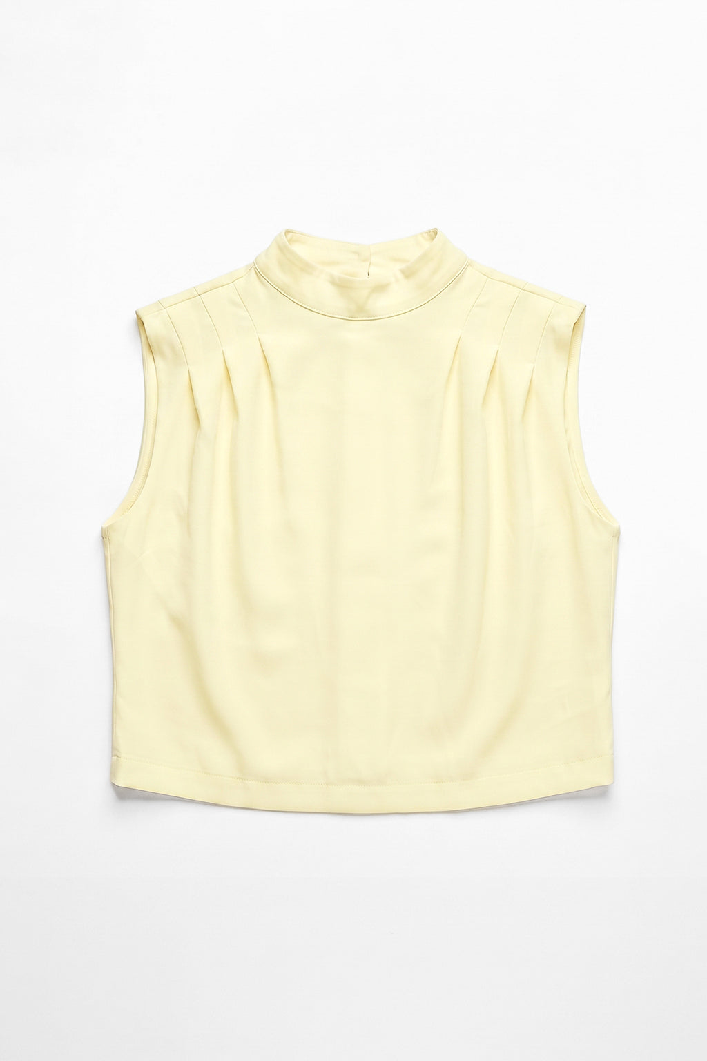 High-Neck Satin Blouse