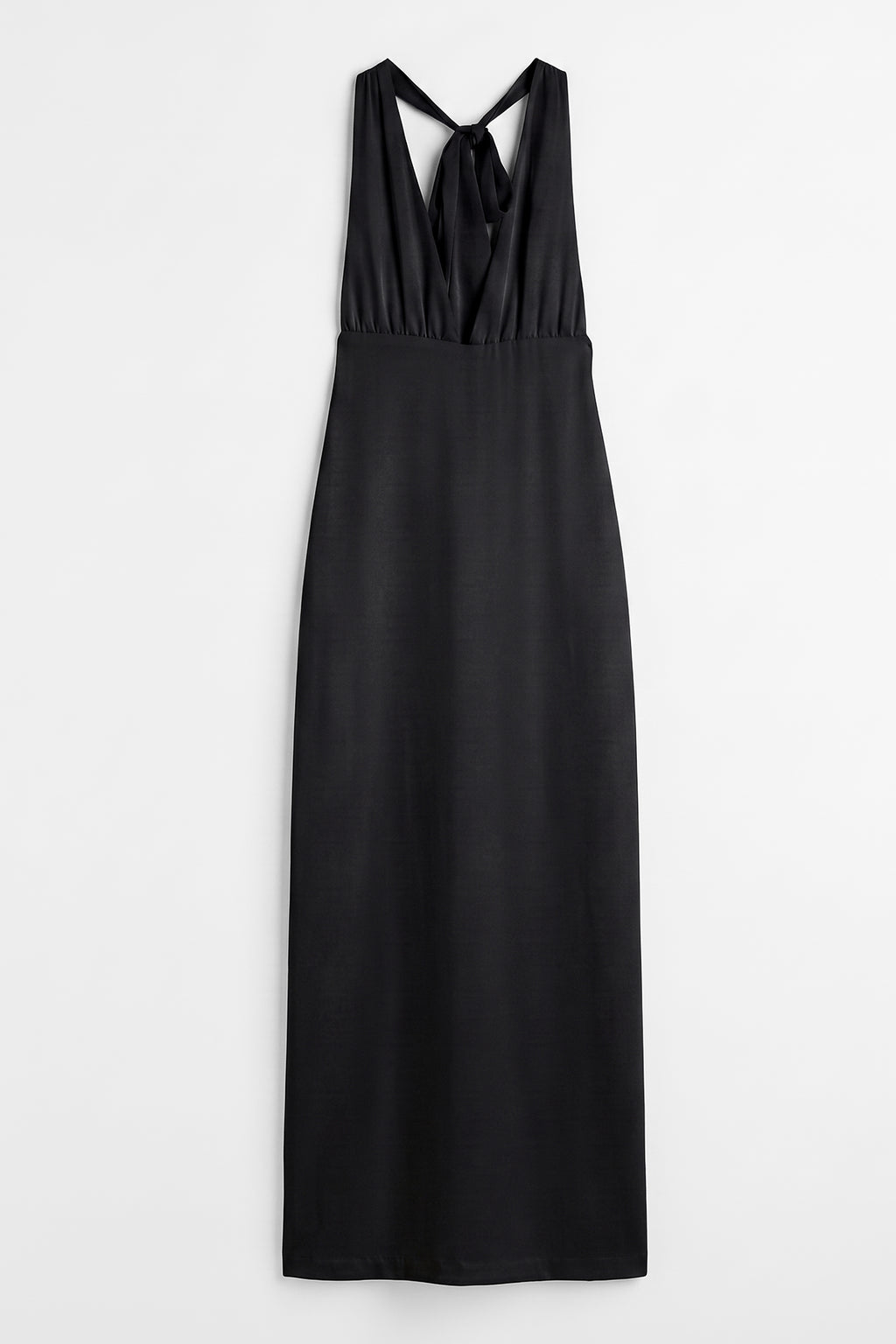 Satin Halter Neck Maxi Dress