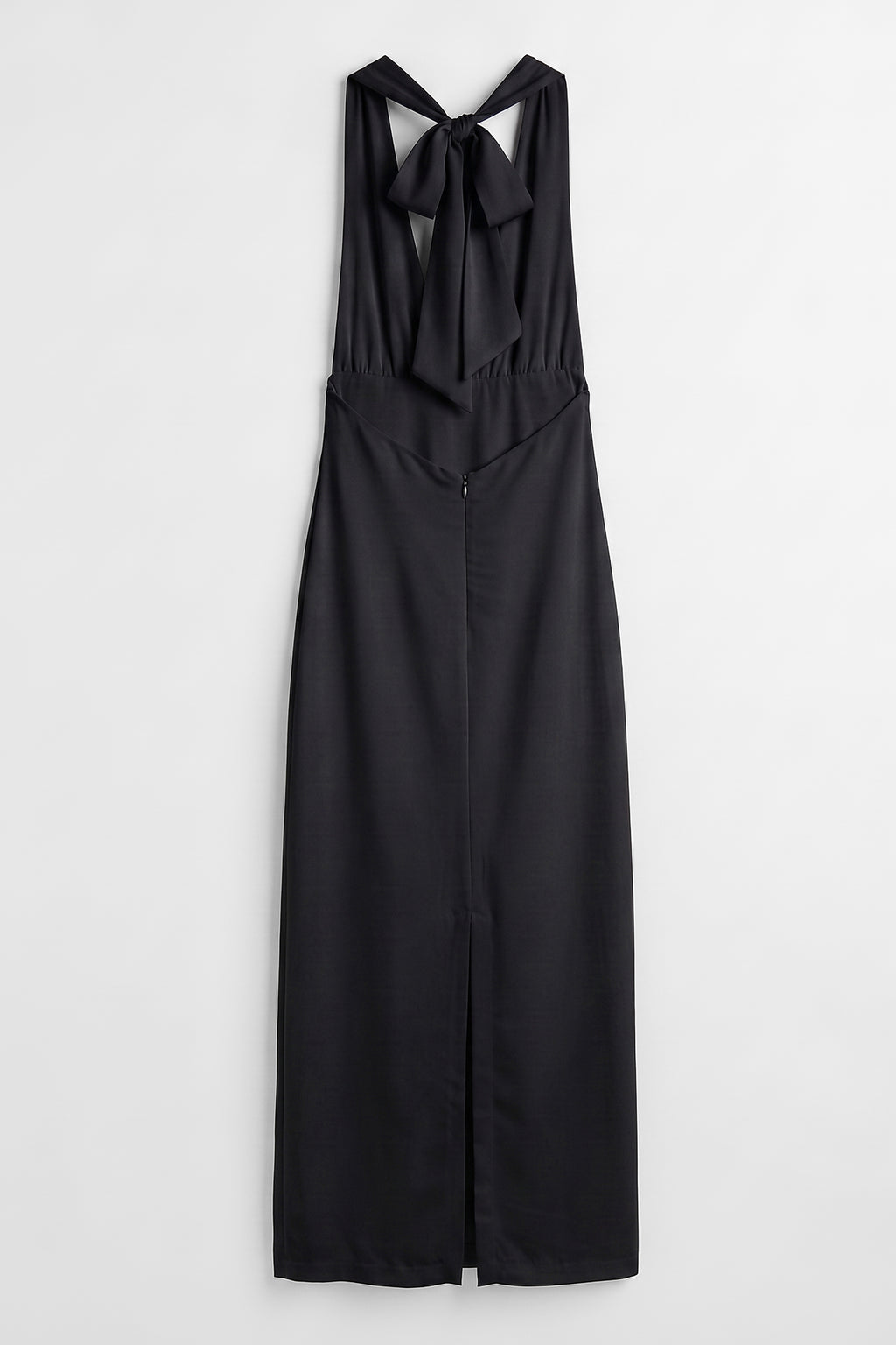 Satin Halter Neck Maxi Dress