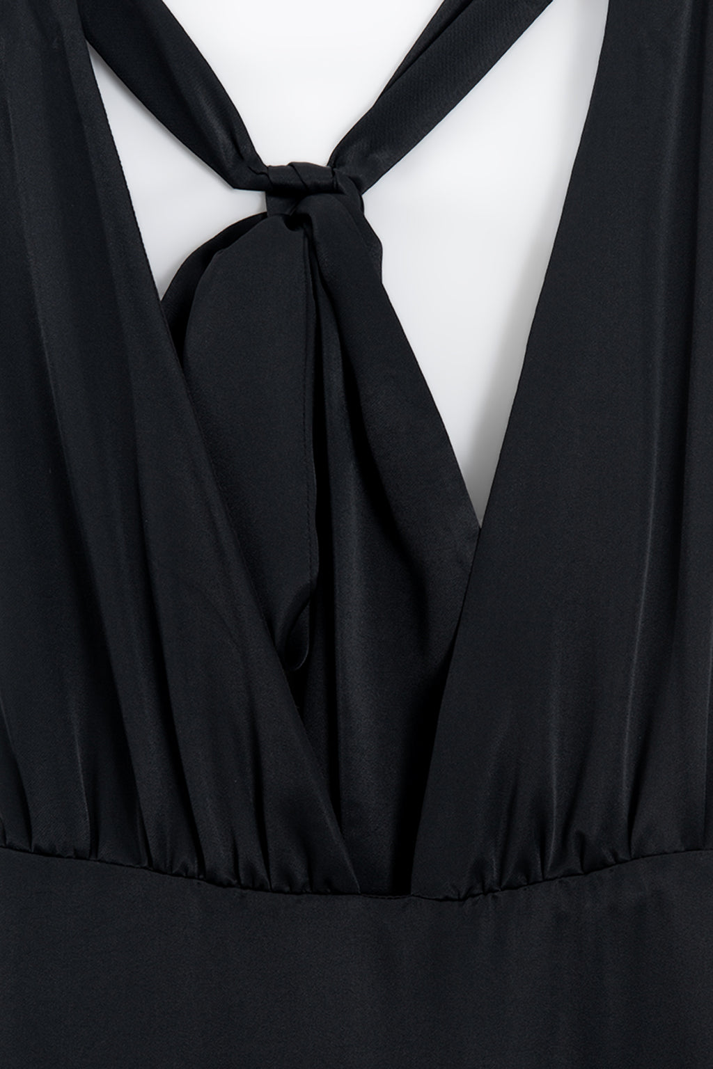 Satin Halter Neck Maxi Dress