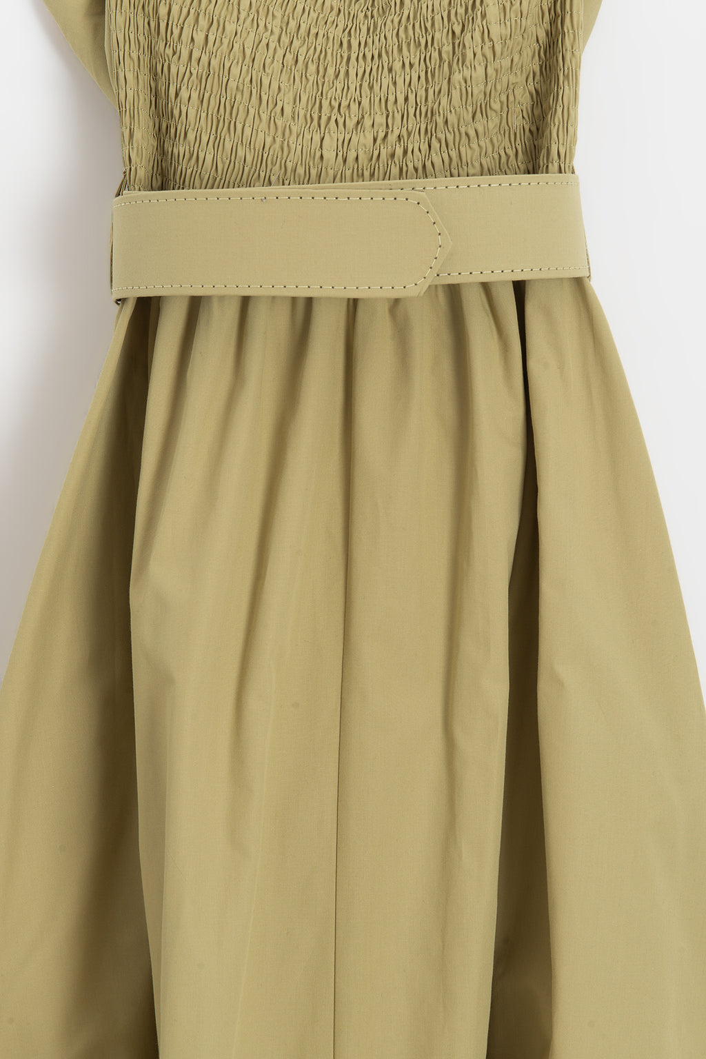 Strapless Midi Dress with Belt Detail