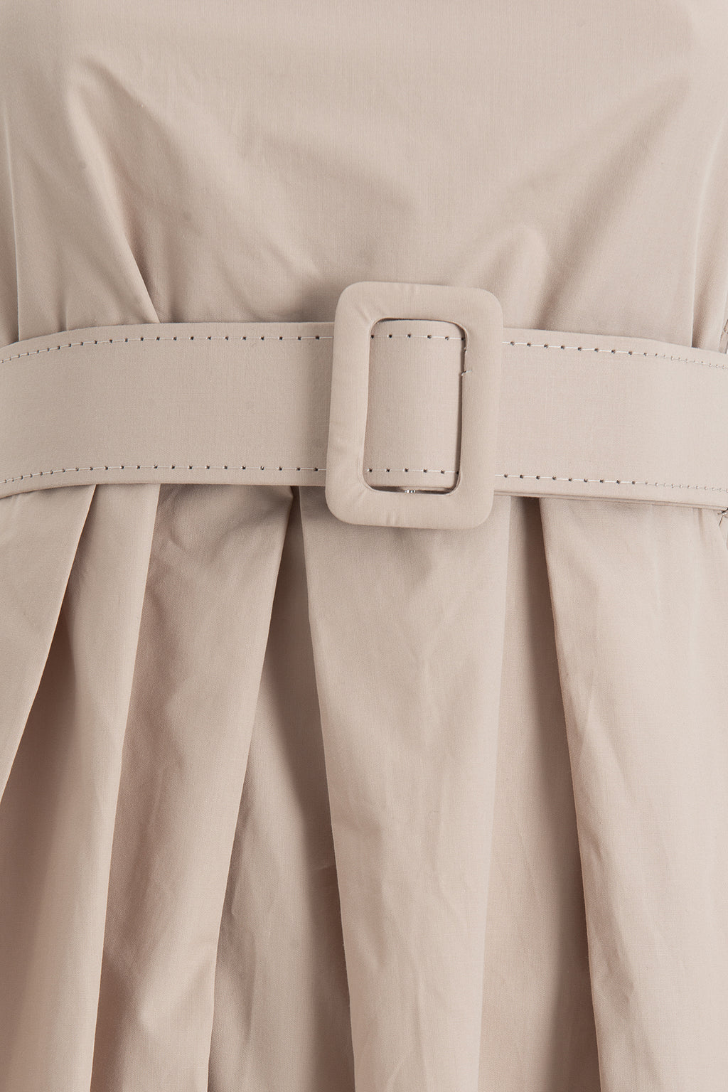 Strapless Midi Dress with Belt Detail