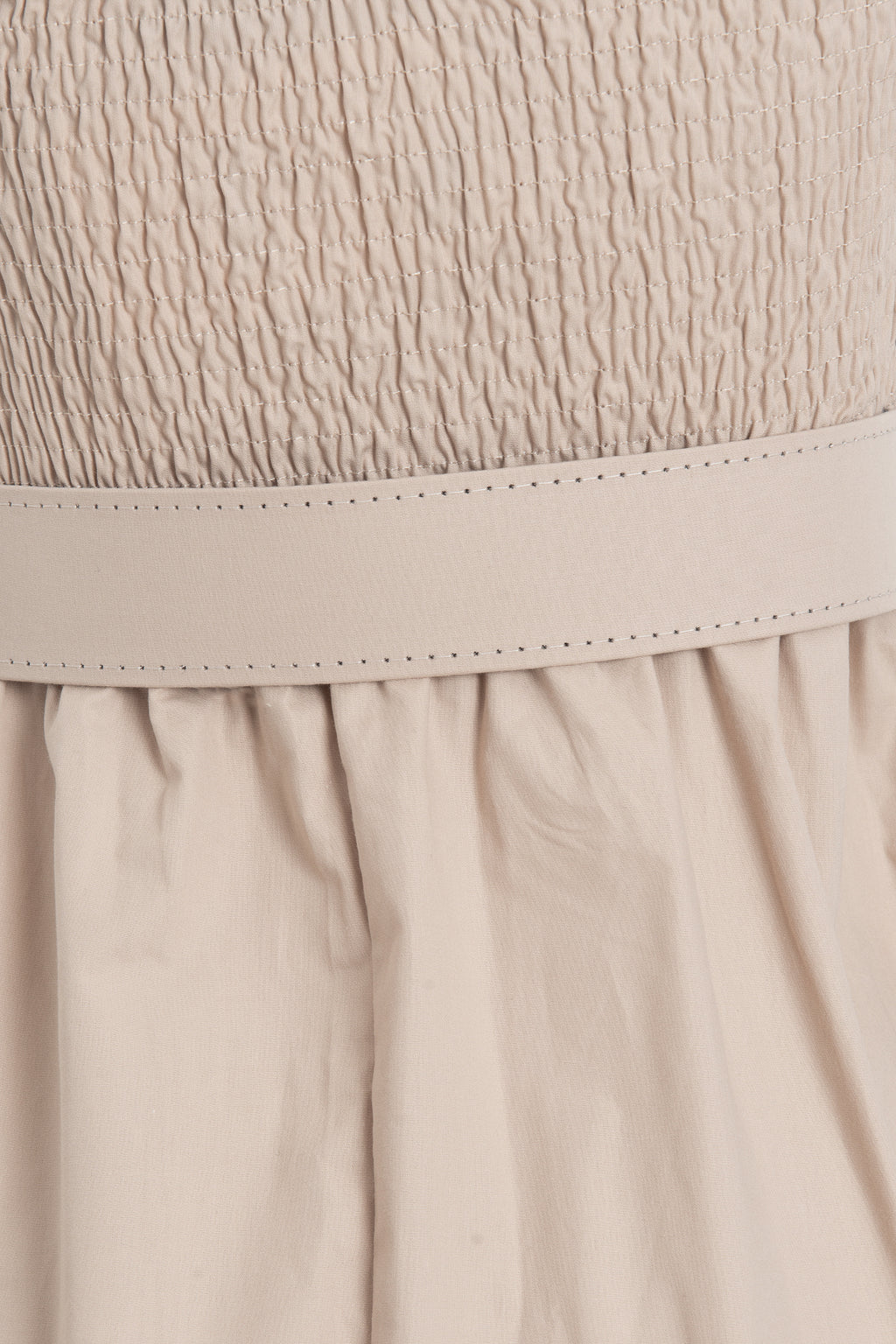 Strapless Midi Dress with Belt Detail