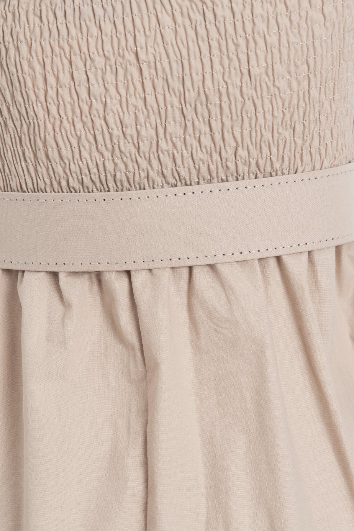 Strapless Midi Dress with Belt Detail