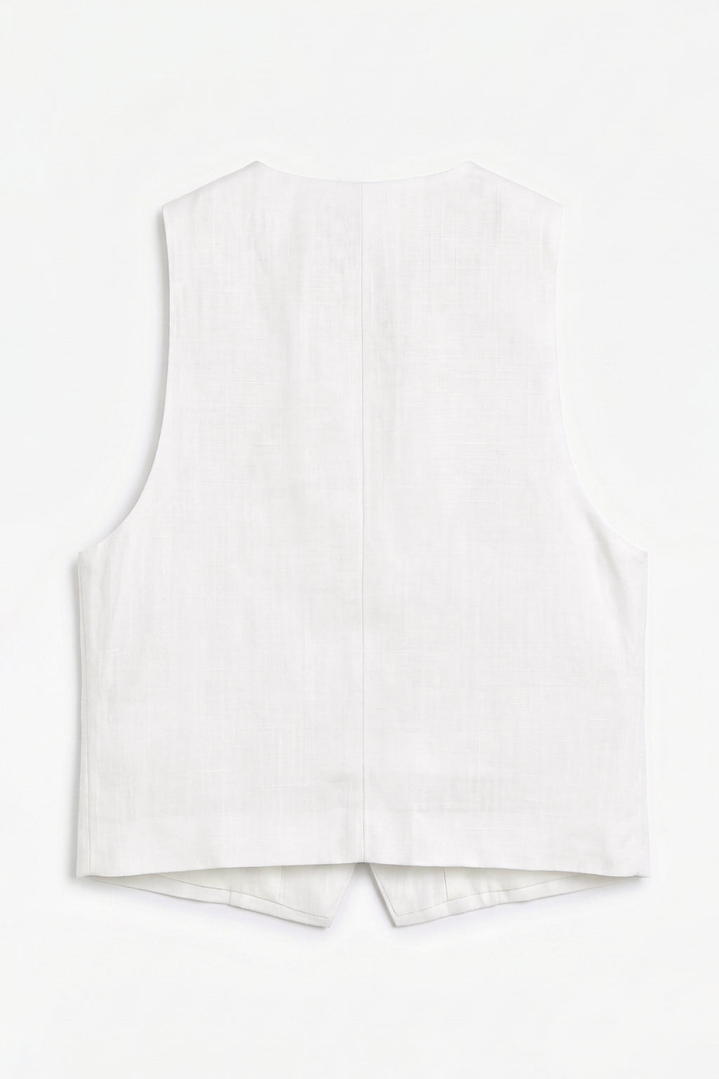 Buttoned Linen Vest