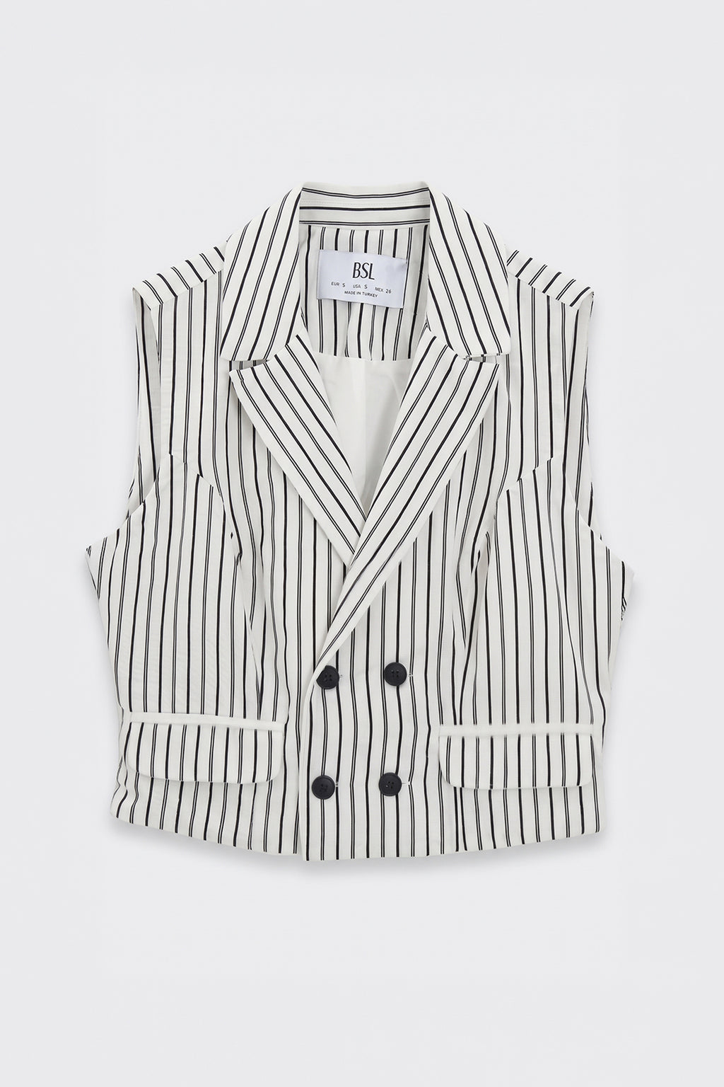 Linen Blend Striped Vest