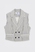 Linen Blend Striped Vest