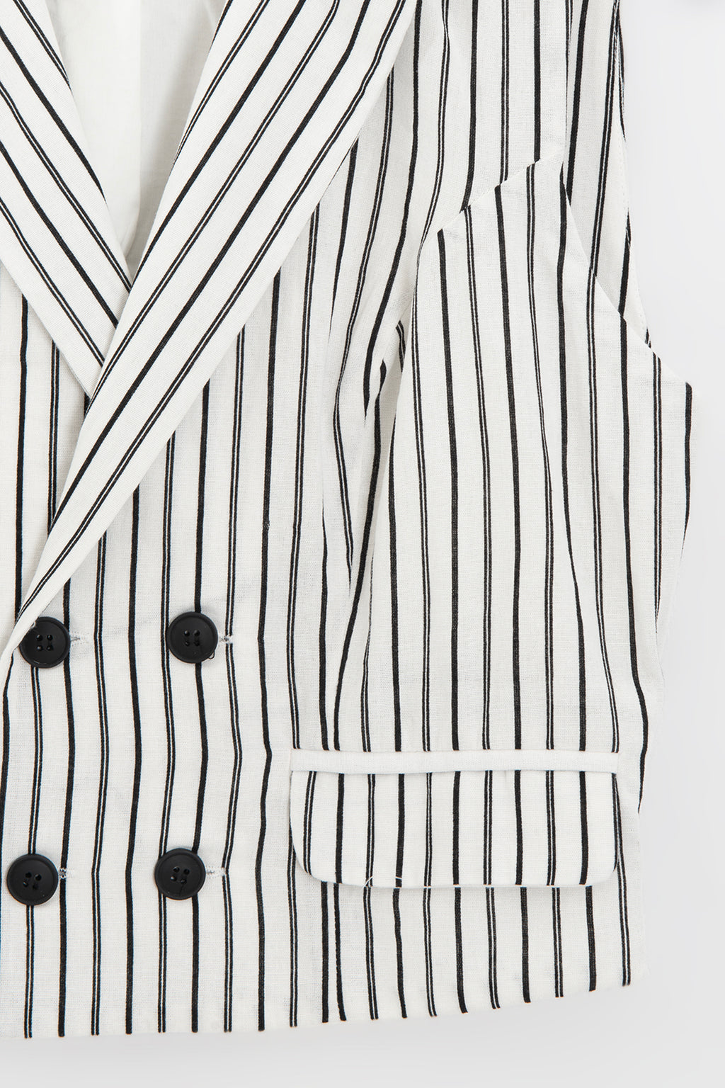 Linen Blend Striped Vest