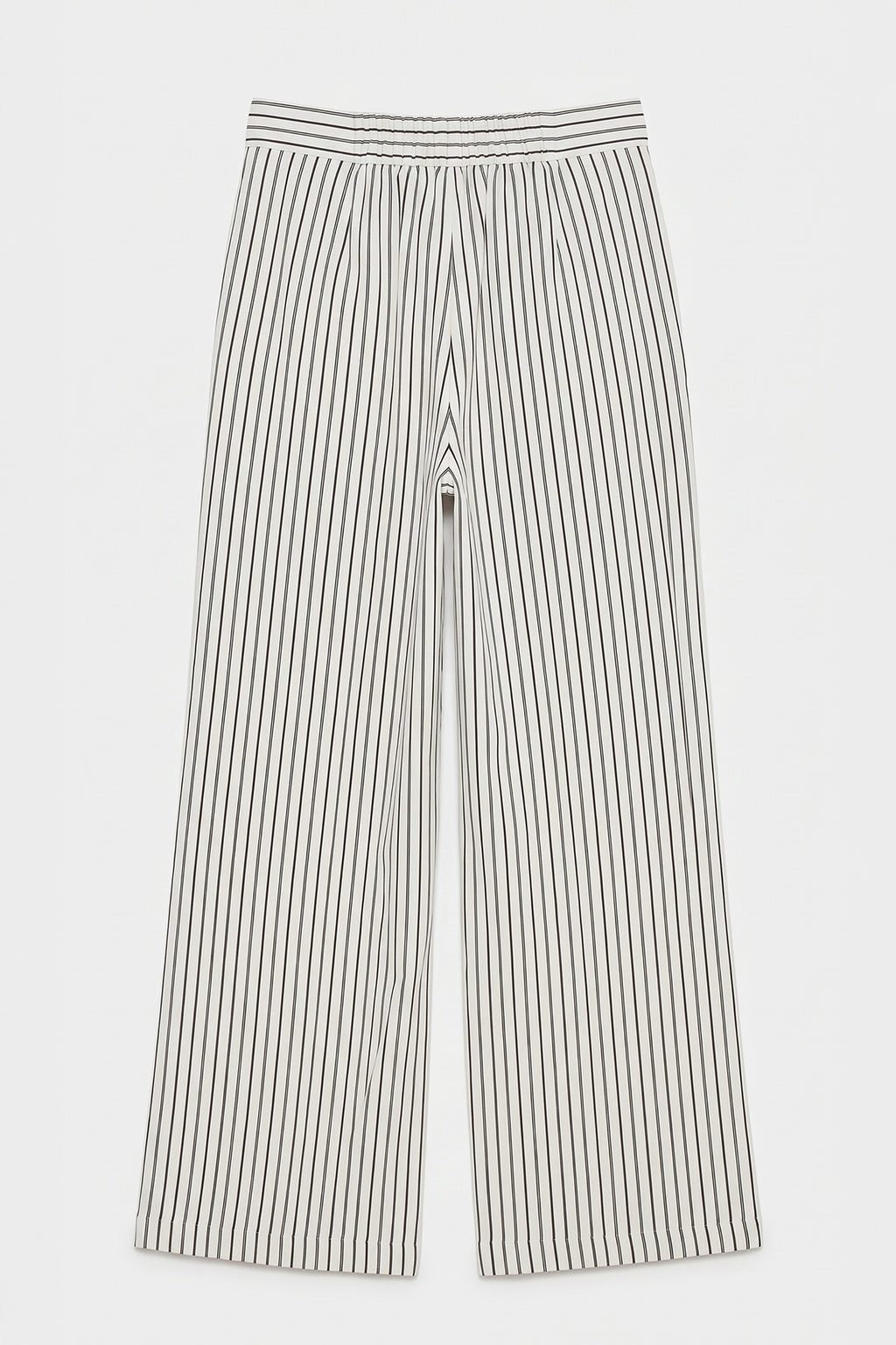 Linen Blend Striped Trousers