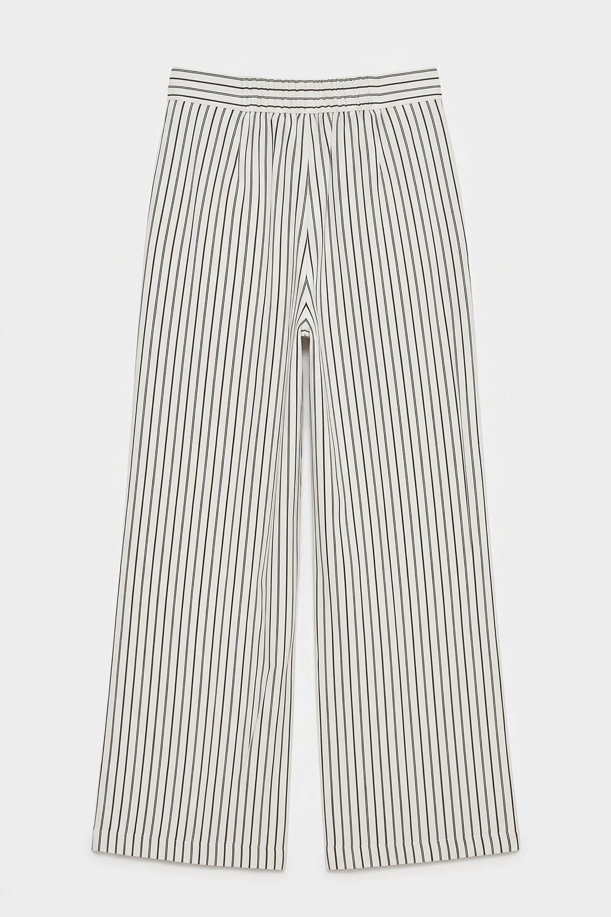 Linen Blend Striped Trousers