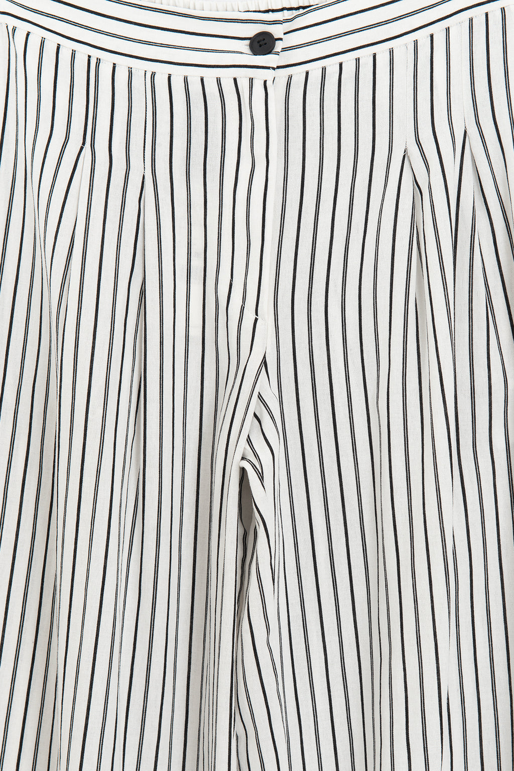 Linen Blend Striped Trousers