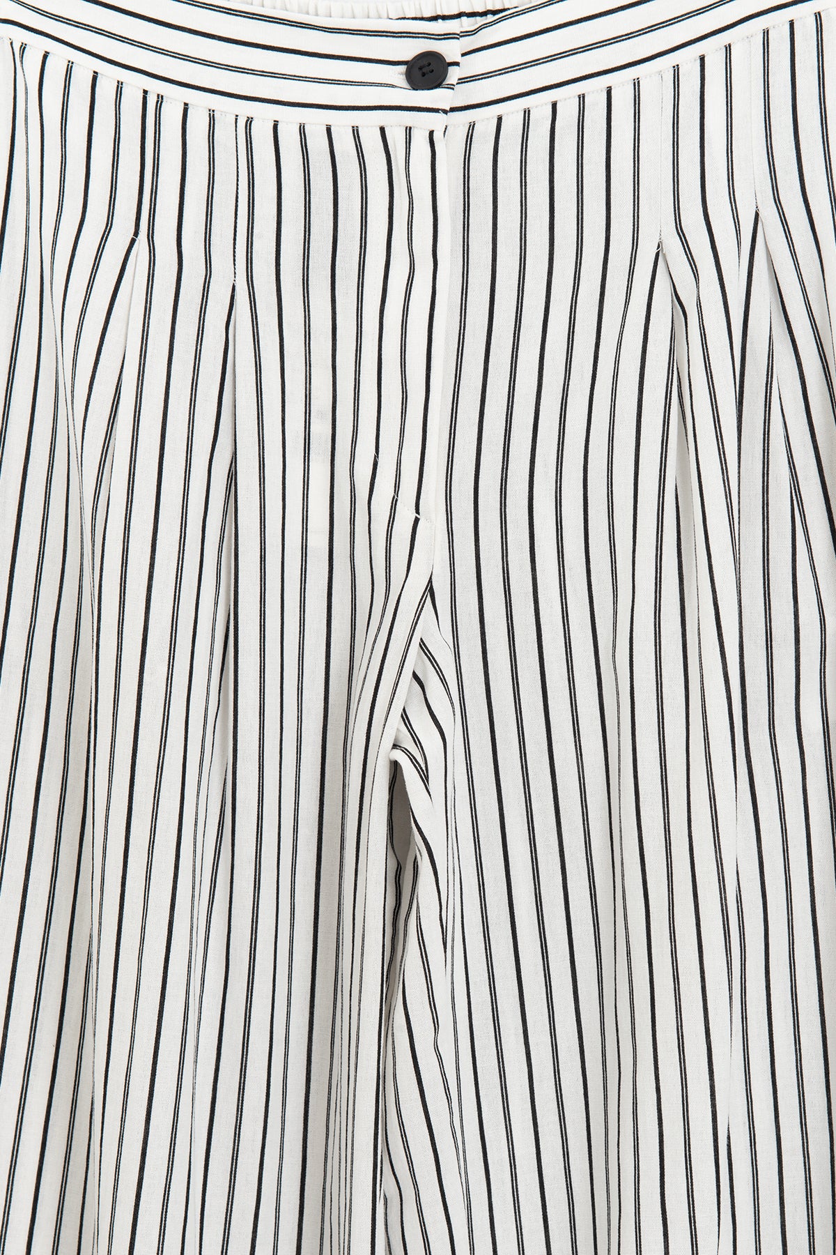 Linen Blend Striped Trousers