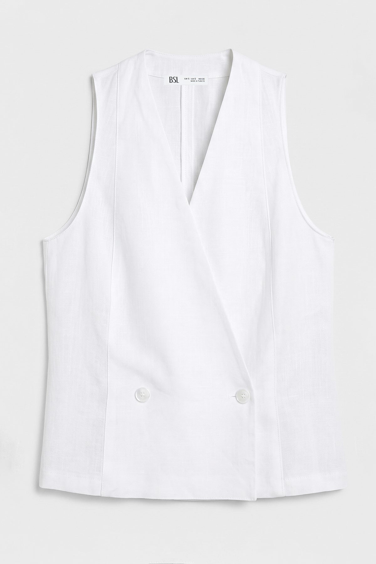 100% Linen Double-Breasted Vest