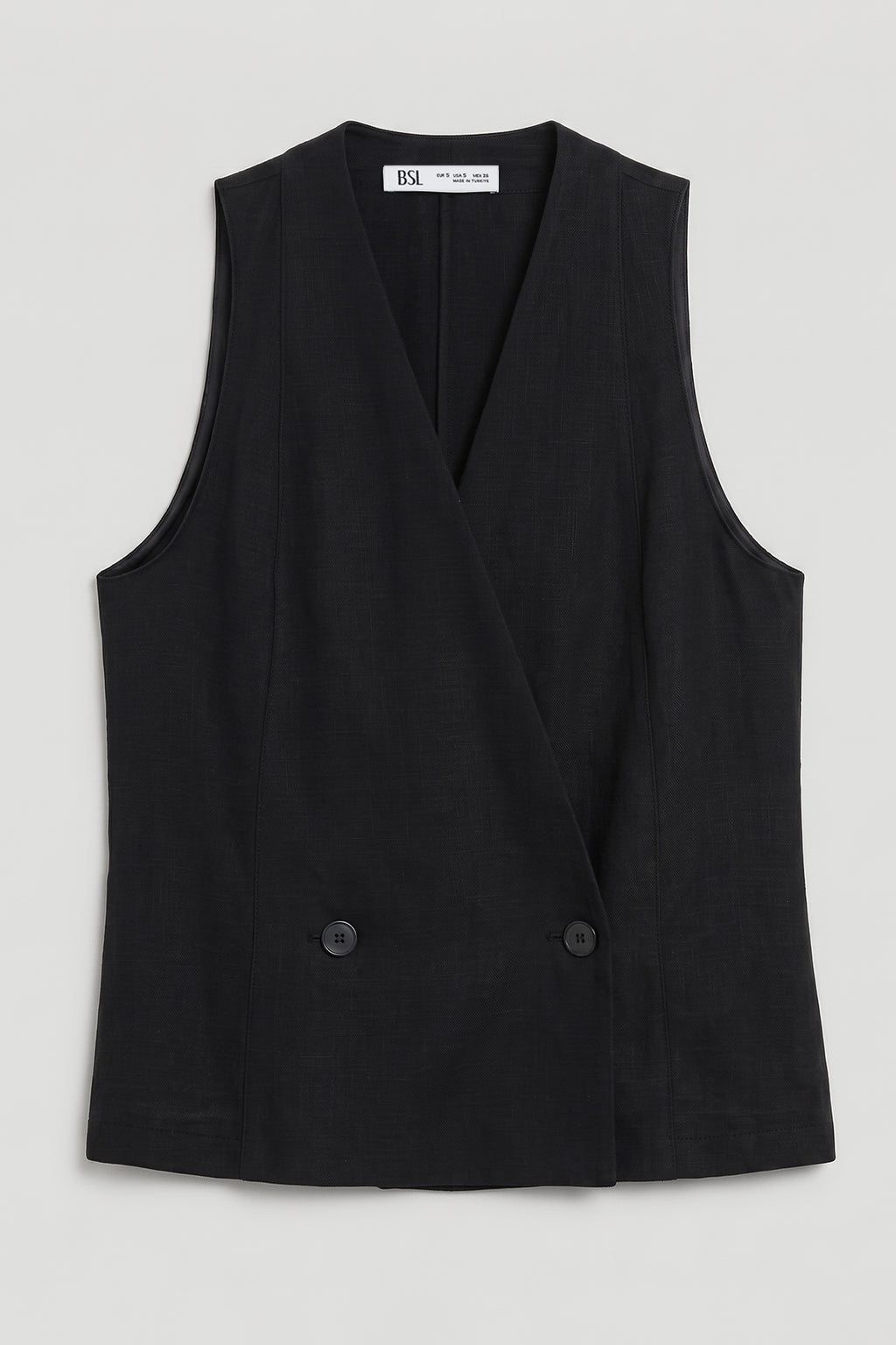 100% Linen Double-Breasted Vest