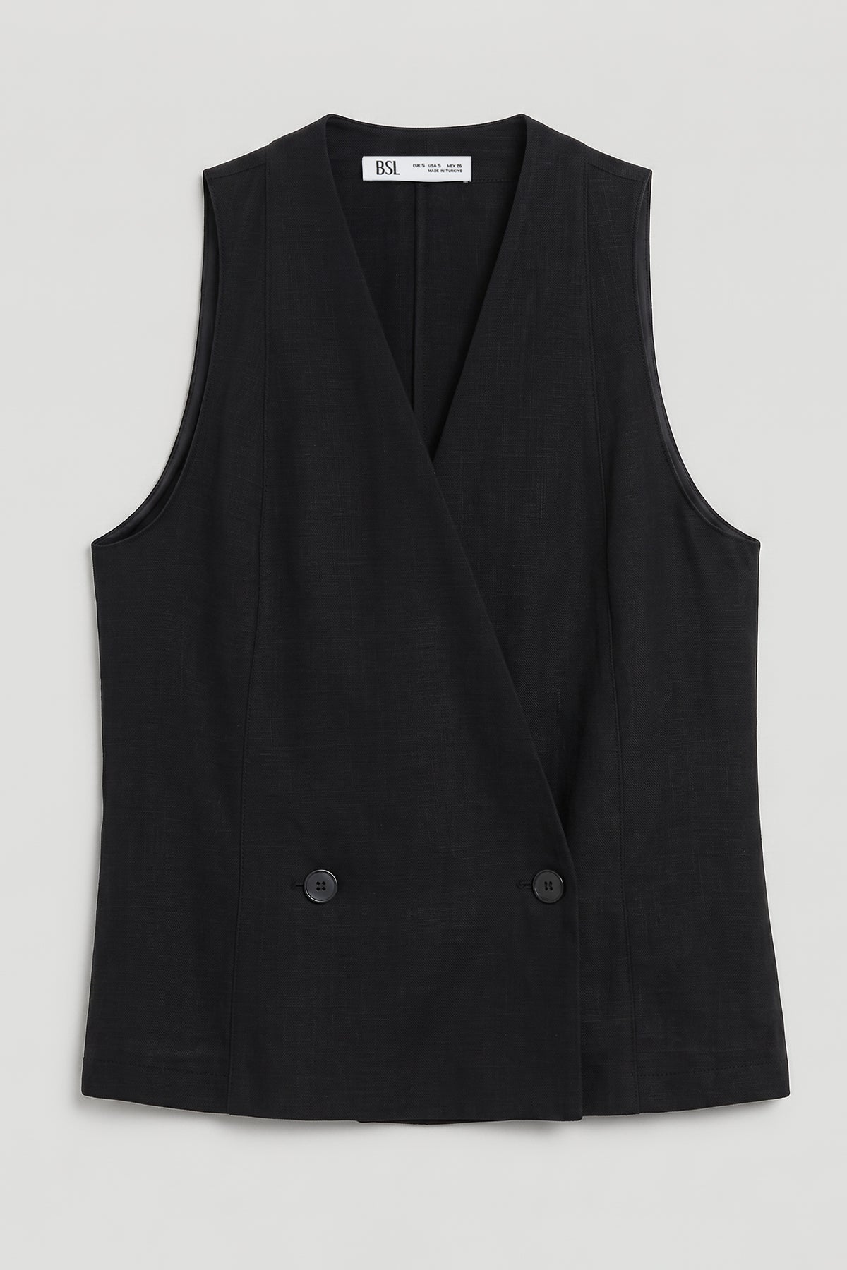 100% Linen Double-Breasted Vest