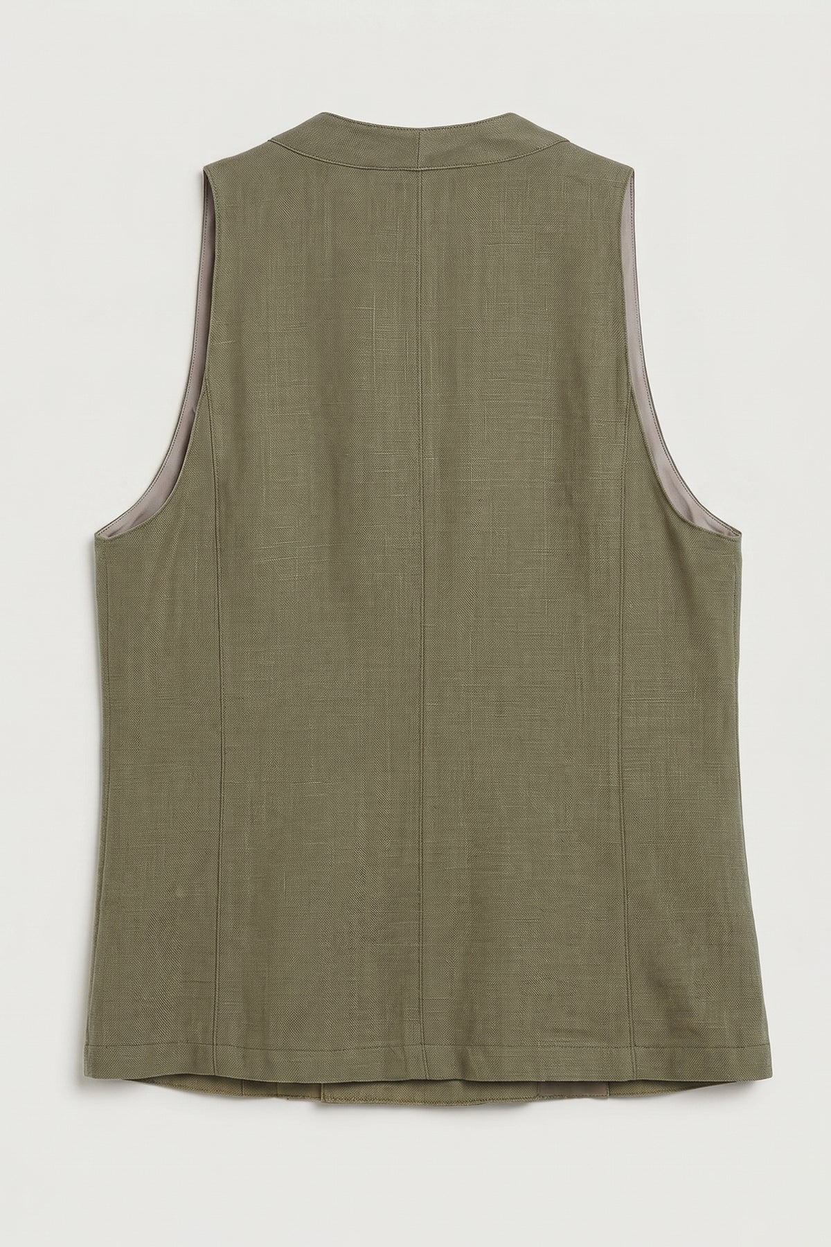 100% Linen Double-Breasted Vest