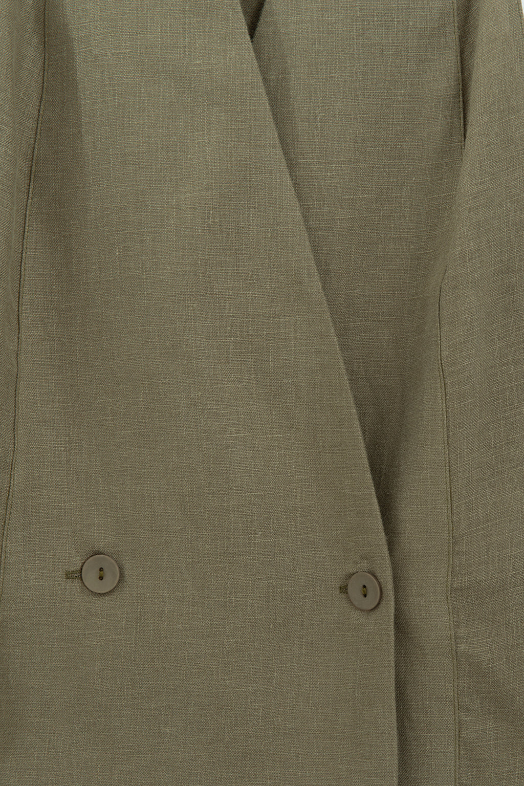 100% Linen Double-Breasted Vest