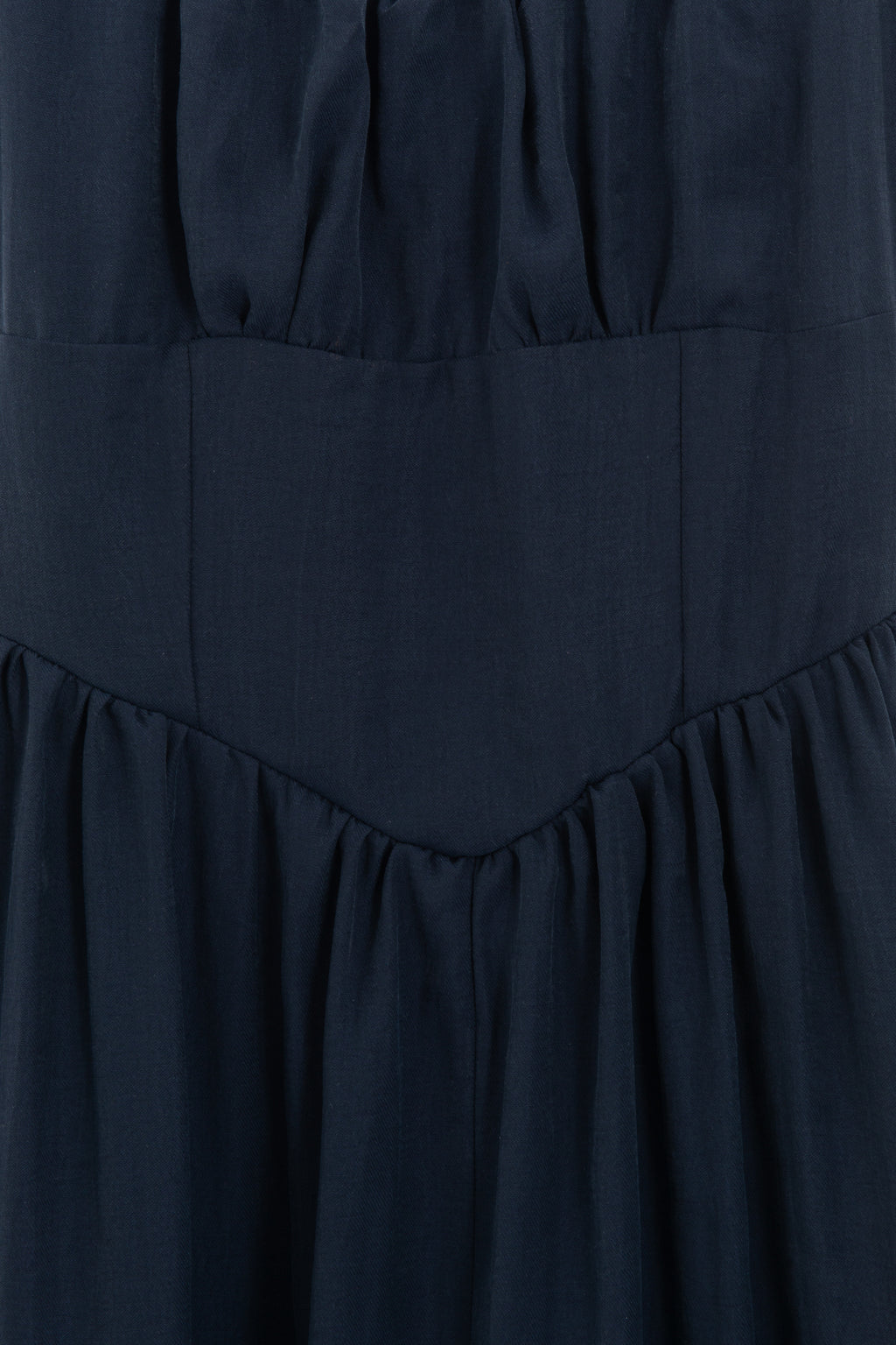 Corseted Ruffled Midi Dress