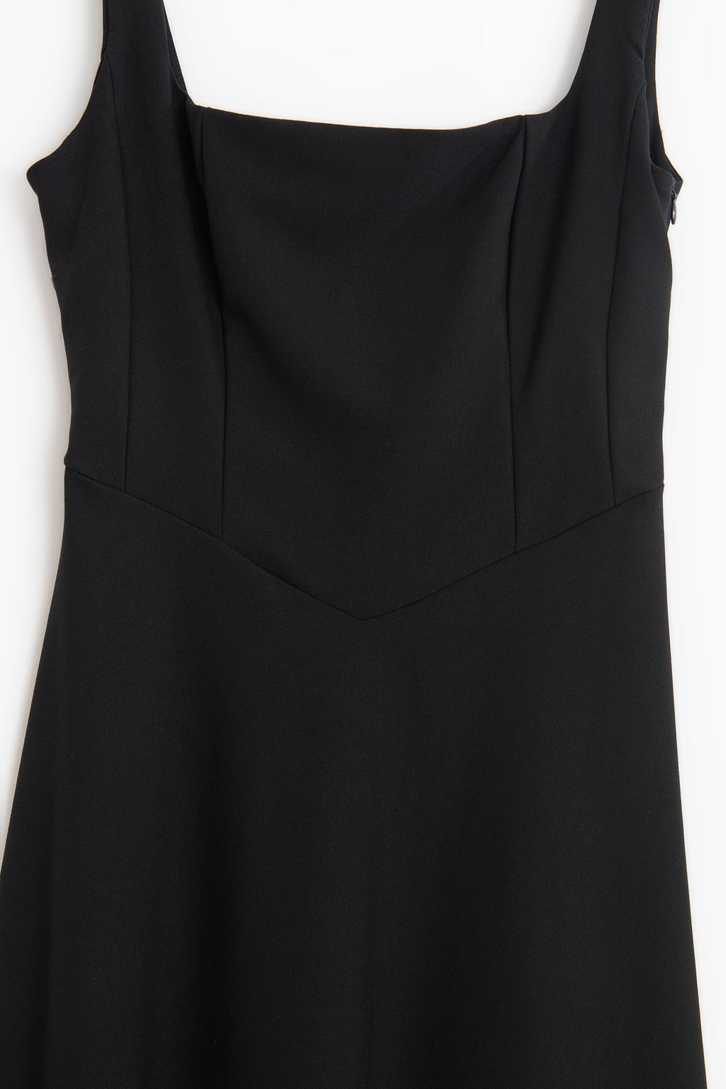 Thick-Strapped Ruffled Midi Dress