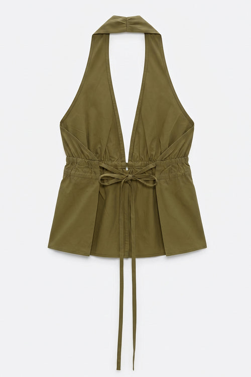 Blouse with Backless Design