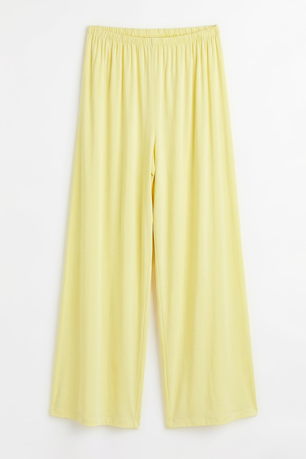 Wide-leg trousers with elastic waistband