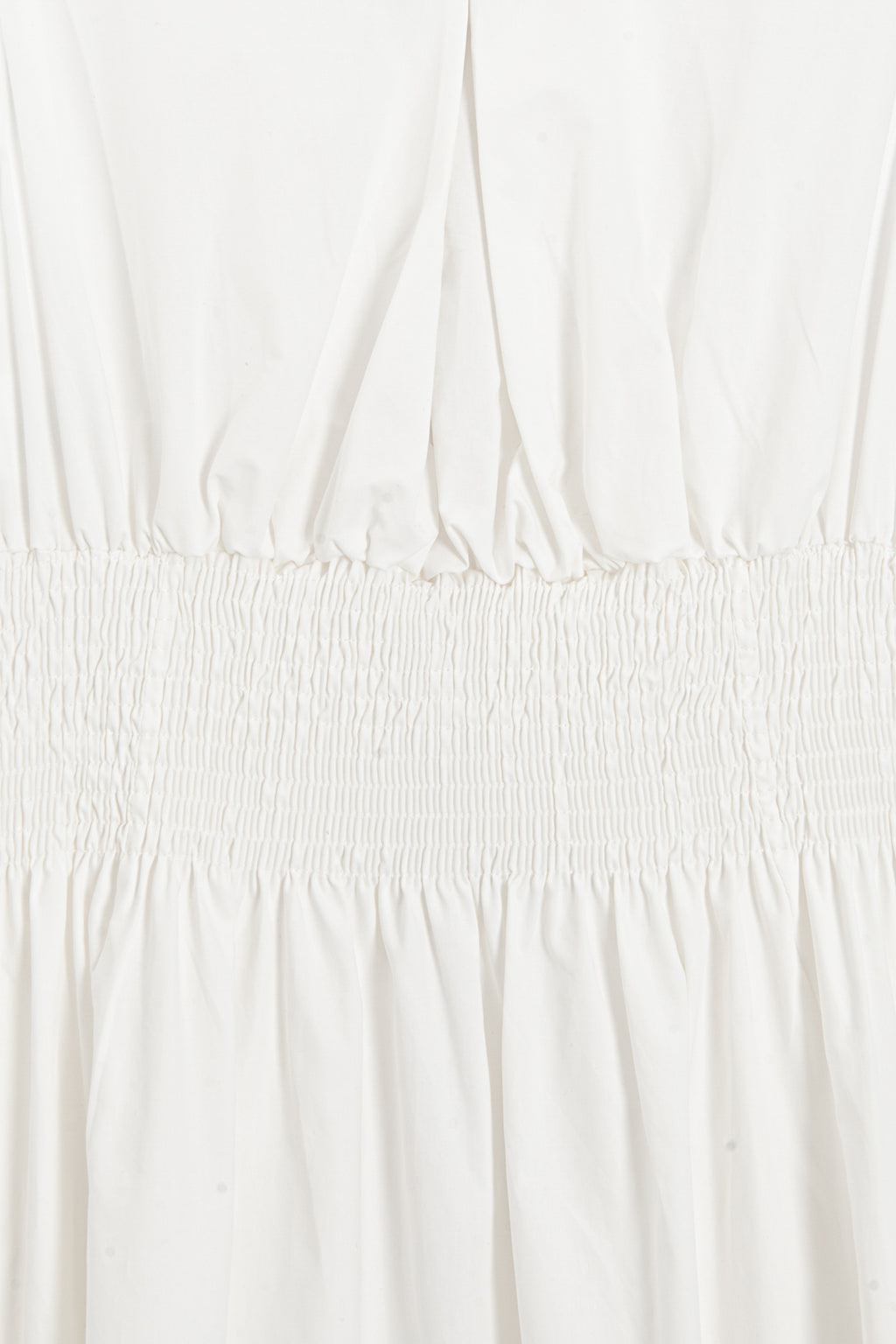 Pleated Cotton Midi Dress