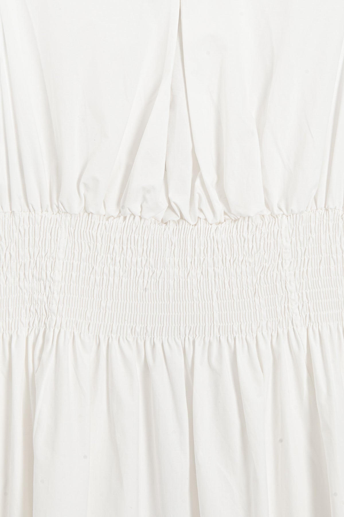 Pleated Cotton Midi Dress
