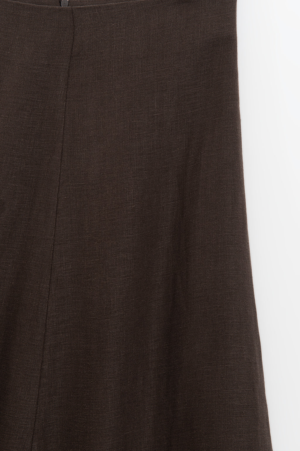 100% Linen Flounced Midi Skirt