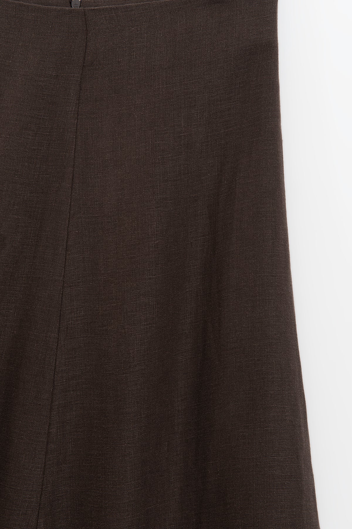 100% Linen Flounced Midi Skirt