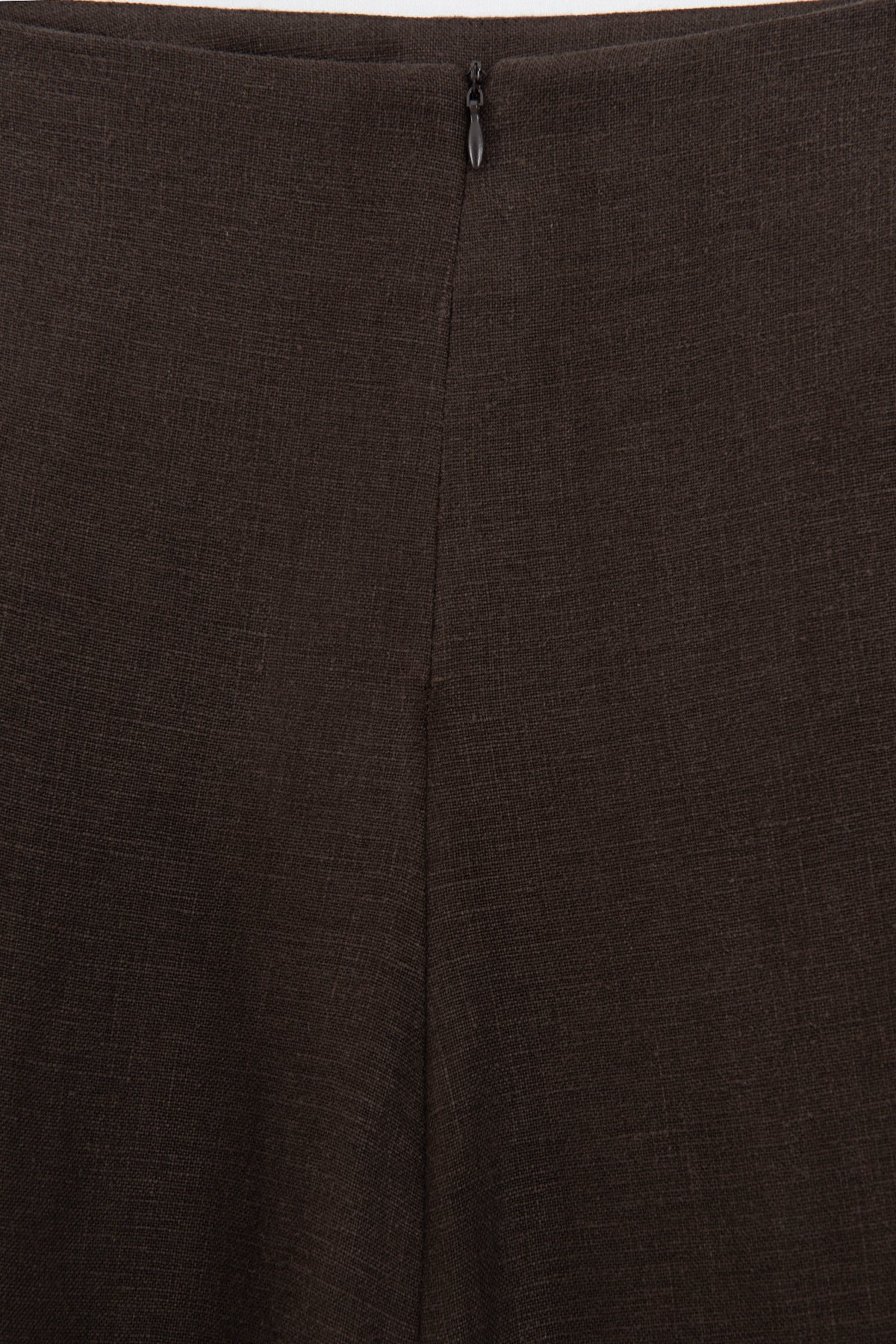 100% Linen Flounced Midi Skirt