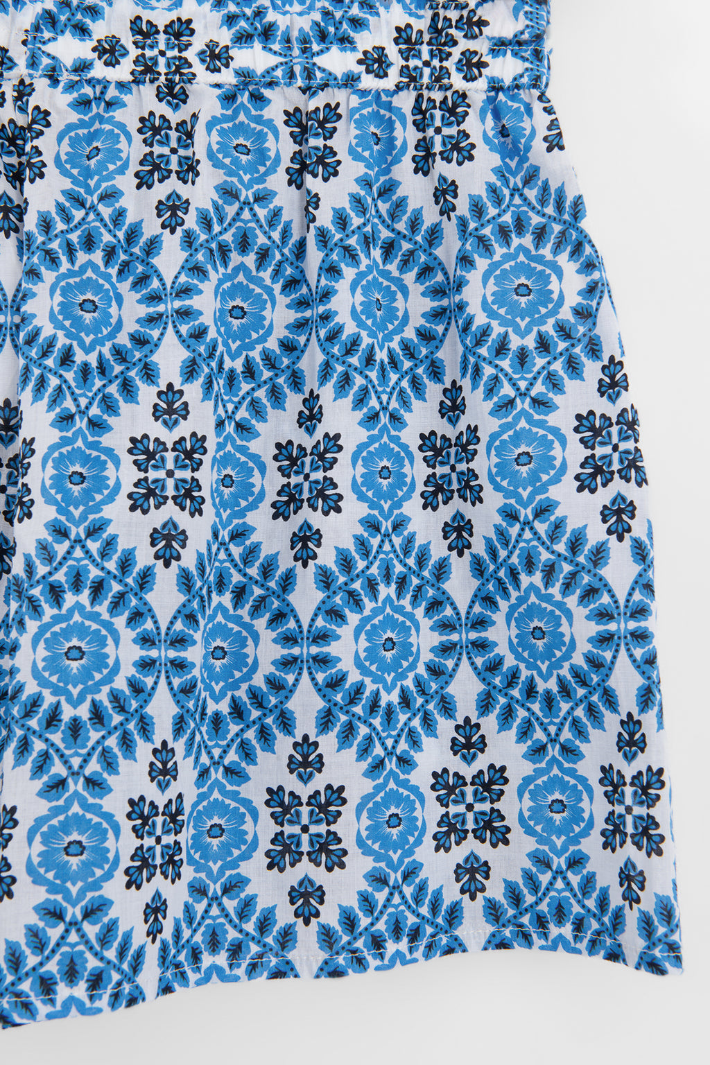 Patterned Elastic Waist Mini Shorts