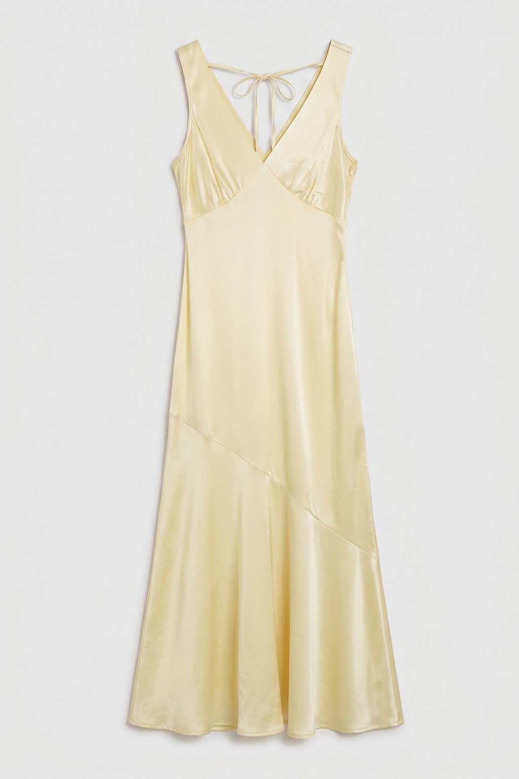 Ruffled Maxi Satin Dress
