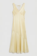 Ruffled Maxi Satin Dress