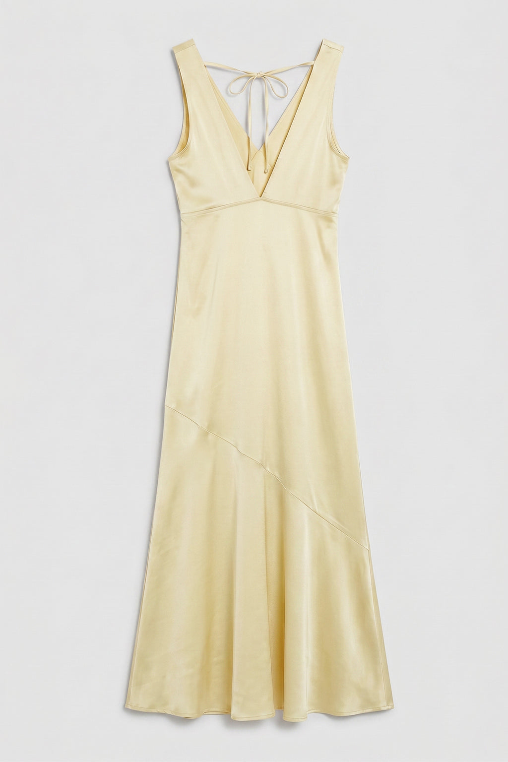 Ruffled Maxi Satin Dress