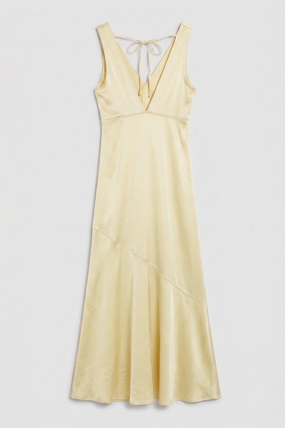 Ruffled Maxi Satin Dress